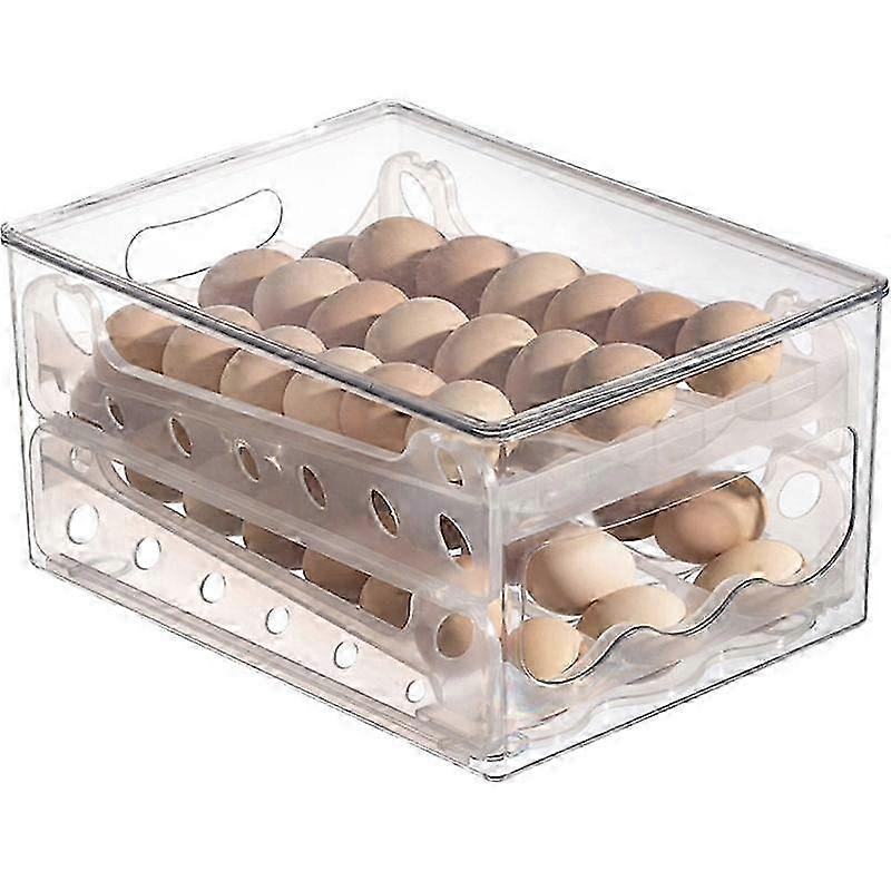 Slide Kitchen Fri Eggs Storage Box Egg Holder Container Refrigerator Drawer Stackable Food Eggs Box