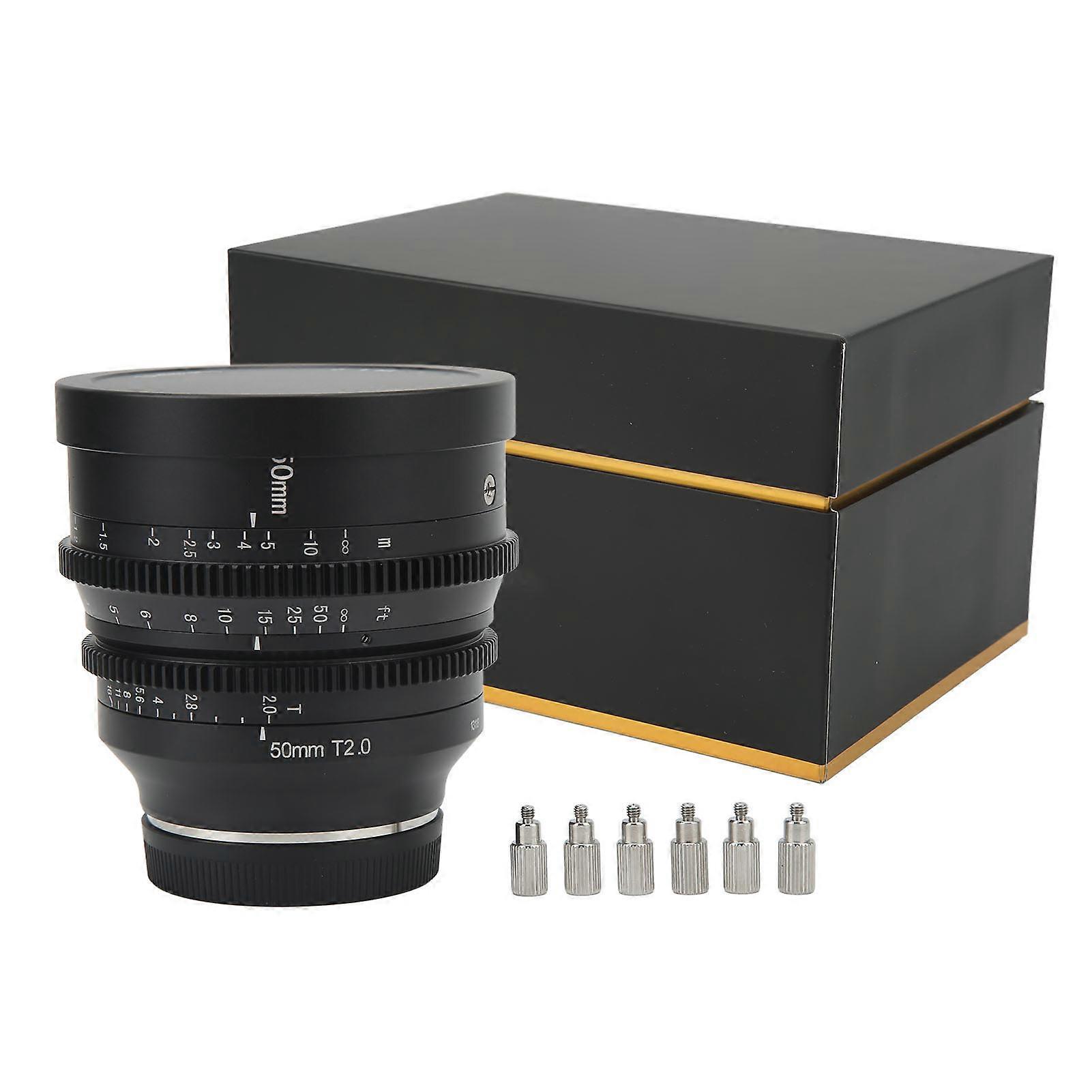7artisans Cine Lens Movie Camera Lens 50mm T2.0 Manual Focus for SONY E Mount Camera