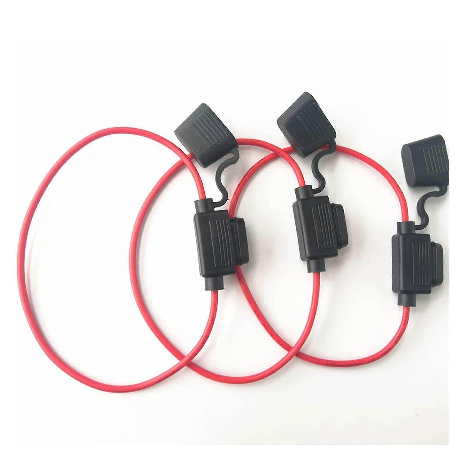 Fuse 3 PCS/Lot Automotive Blade Inline Fuse Holder with Small Fuse Wire Harness and 1 6AWG.Wire Rope Backup