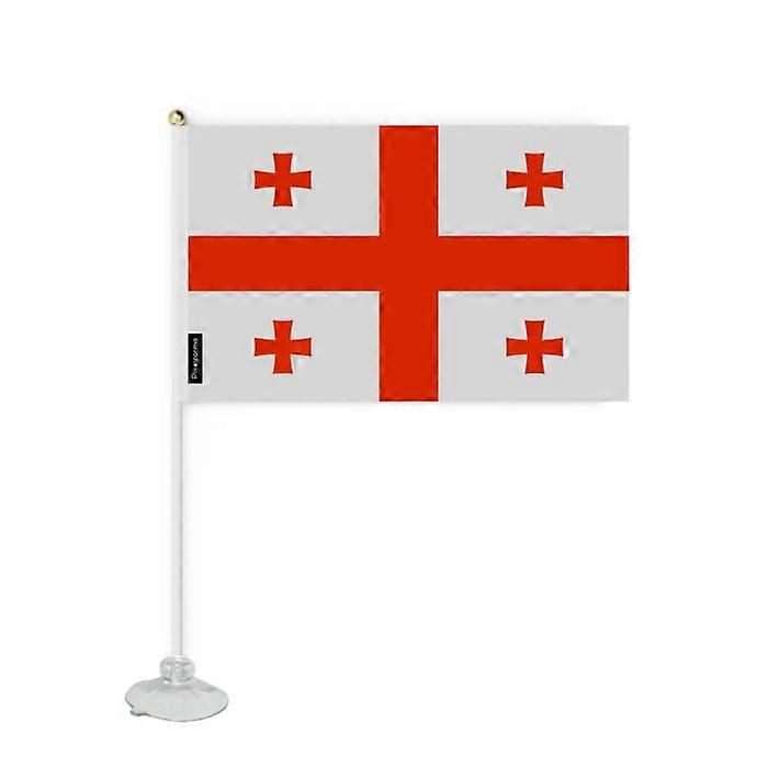 Flag - Mini - Georgia - 14 x 21 cm - Polyester - Suction cup included