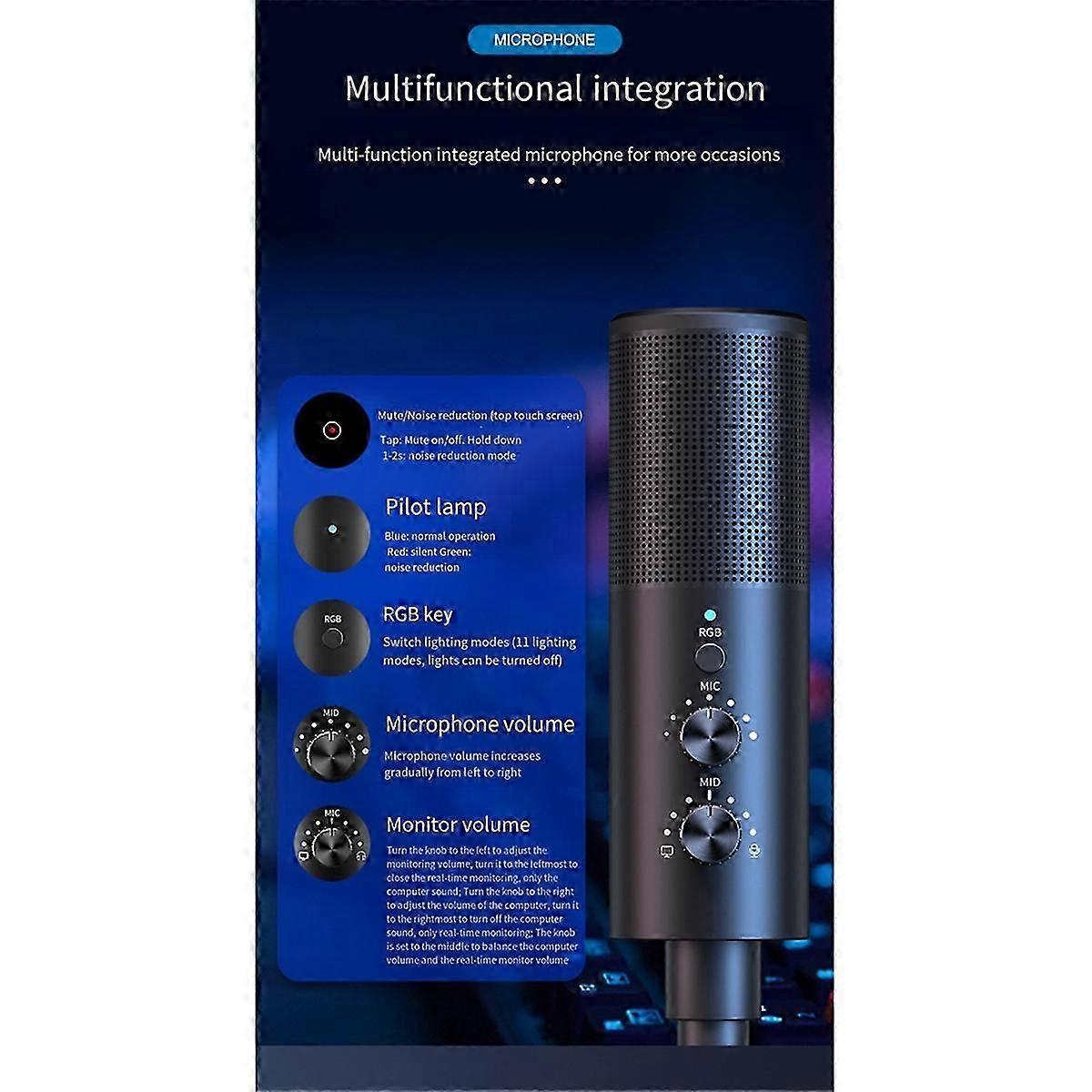 USB Live Microphone For Game Recording K Song