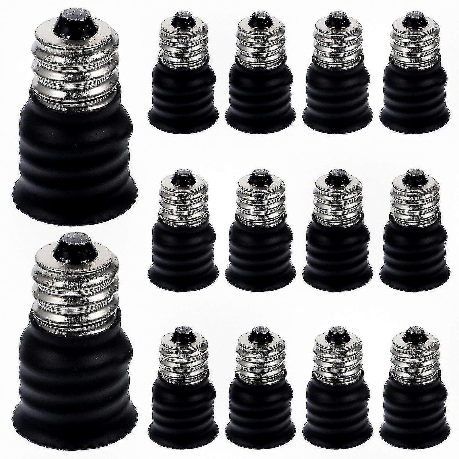 15pcs Bulb Adapter Converters for Chandelier Lamps, Light Socket Adapters Suitable for E12 to E14 Bases