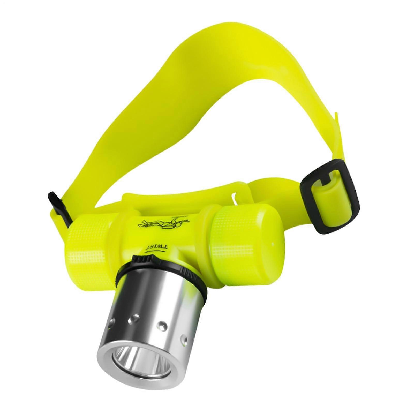 Générique Headlamp Flashlight for Diving, Waterproof Underwater Headlight with Adjustable Brightness and Durable Design