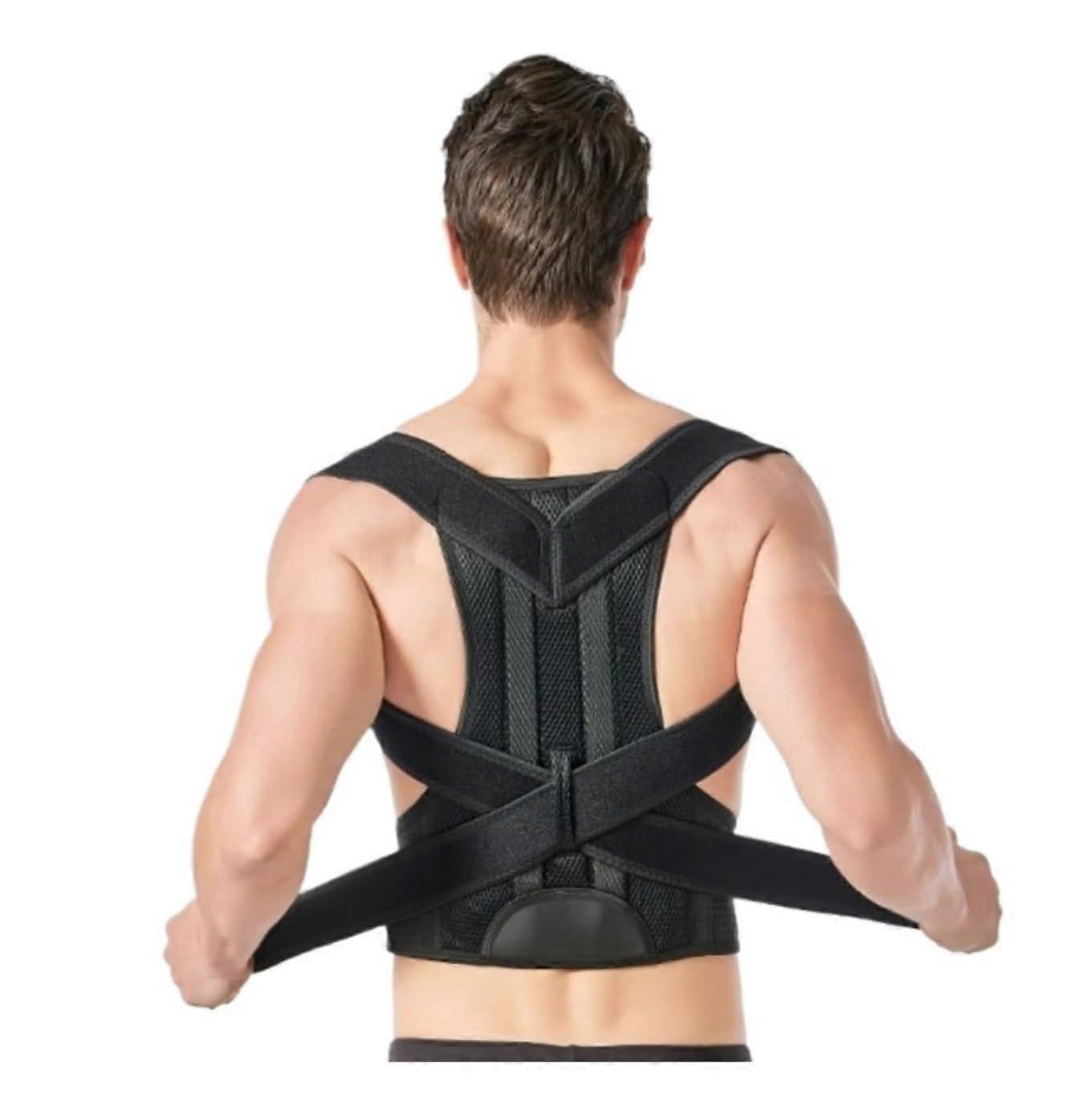 Back Support Belt For Posture Correction, Waist And Back Support Vest, Grey Size L, Lumbar Decompression Belt