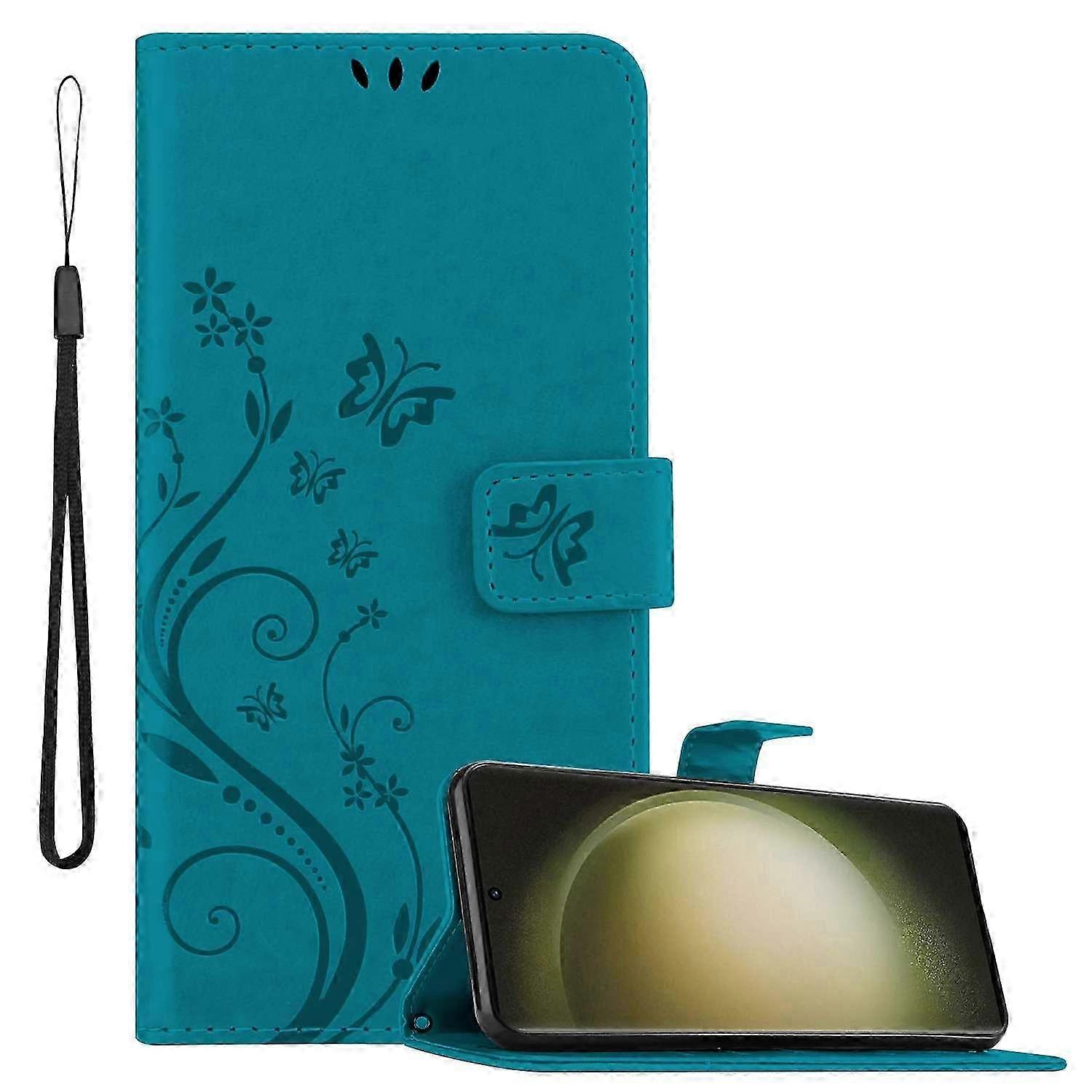 Protective Case Compatible with Certain Brand's Galaxy S23 ULTRA - Featuring a Floral Pattern and Card Slot Design