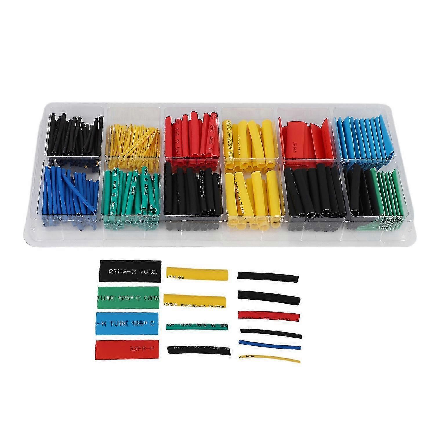 280Pcs Environmental Protection Heat Shrinkable Tube Boxed Wiring Sleeve Color Heat Shrinkable Tube