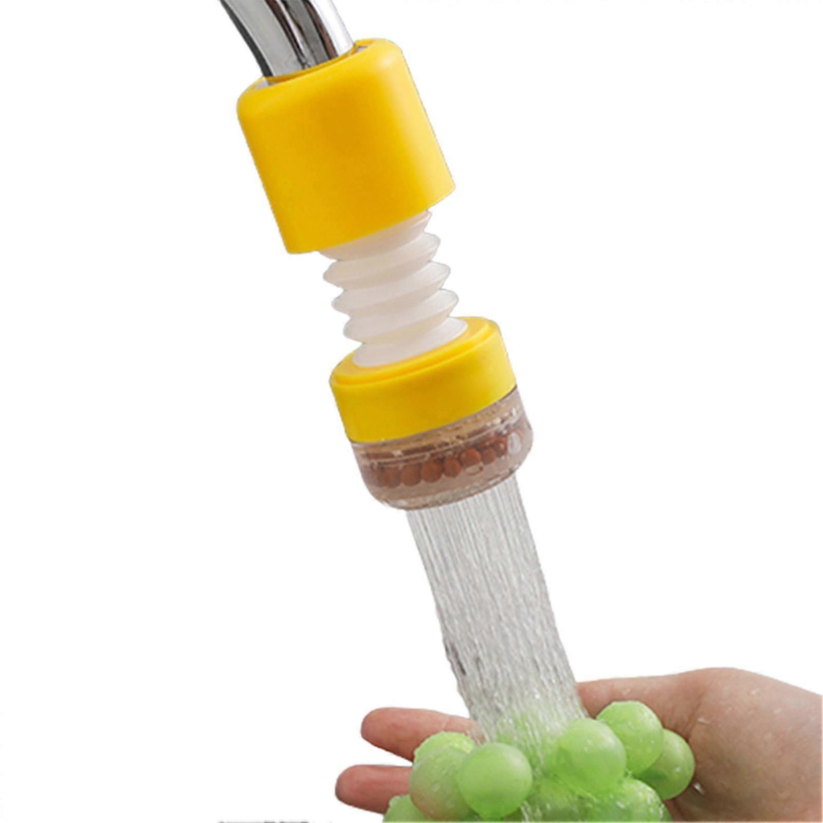 Rotatable Filter Shower Nozzle with Extended Water Filter Swivel Head for Kitchen Faucet and Compatible Brands Bubbler Extender