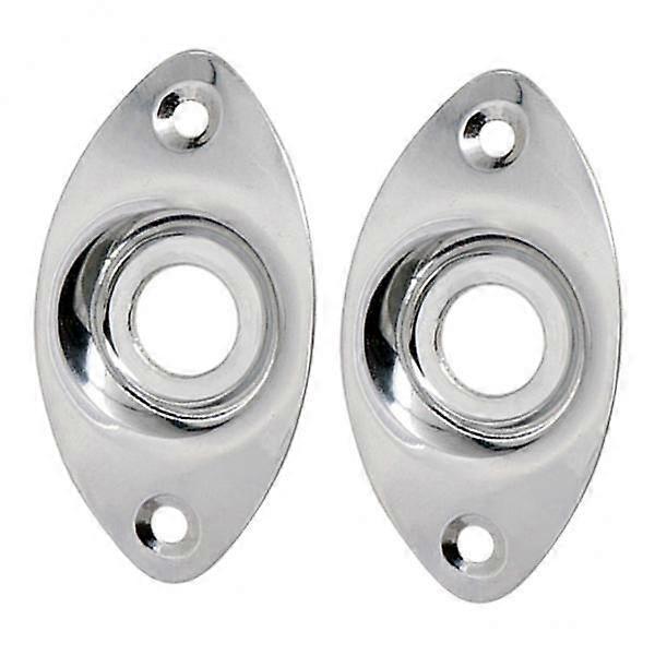 2-4pack 2 Pieces Oval Output Input Jack Socket Plate for Electric Guitar Bass