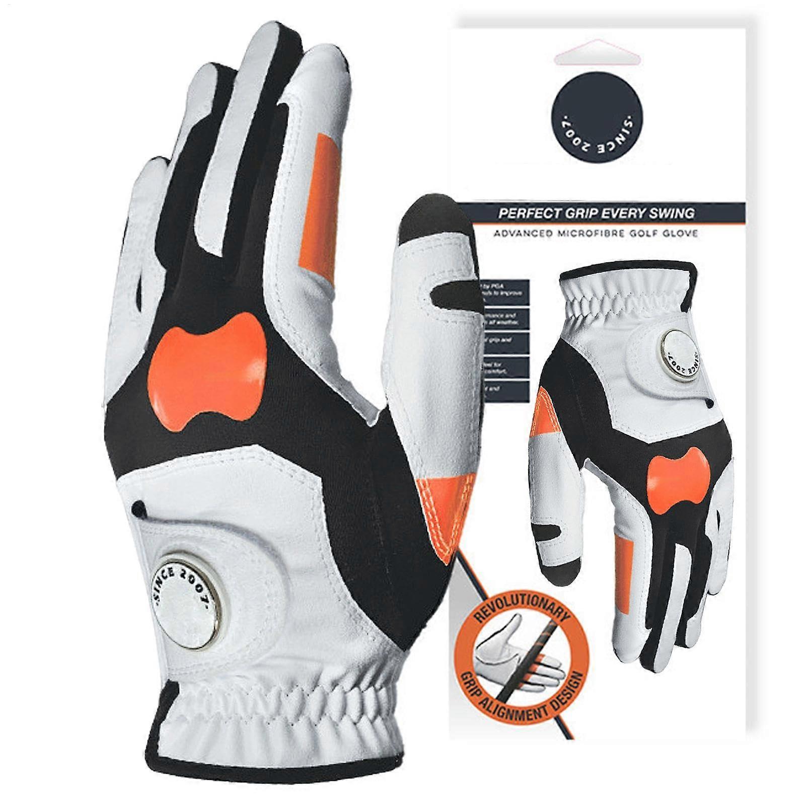 Men's Golf Gloves Left Hand, Golf Grip Trainer for Improved Control, Chipping Correction, and Enhanced Accuracy, Size Regular