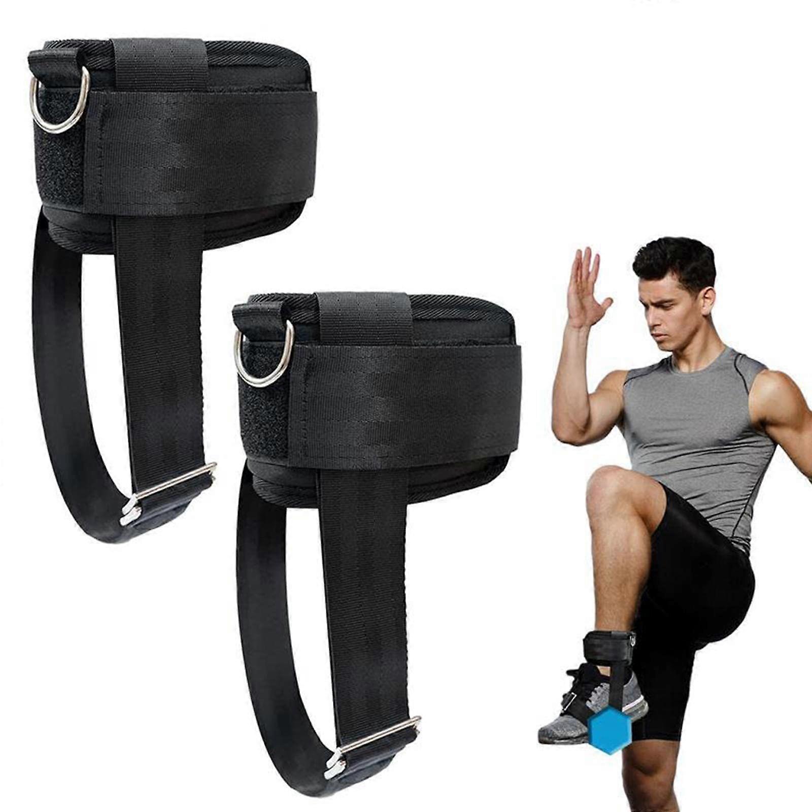 Adjustable Dumbbell Ankle Straps for Weightlifting, Ankle Weights for Lower Body Strength Training, Leg Extensions and Curls