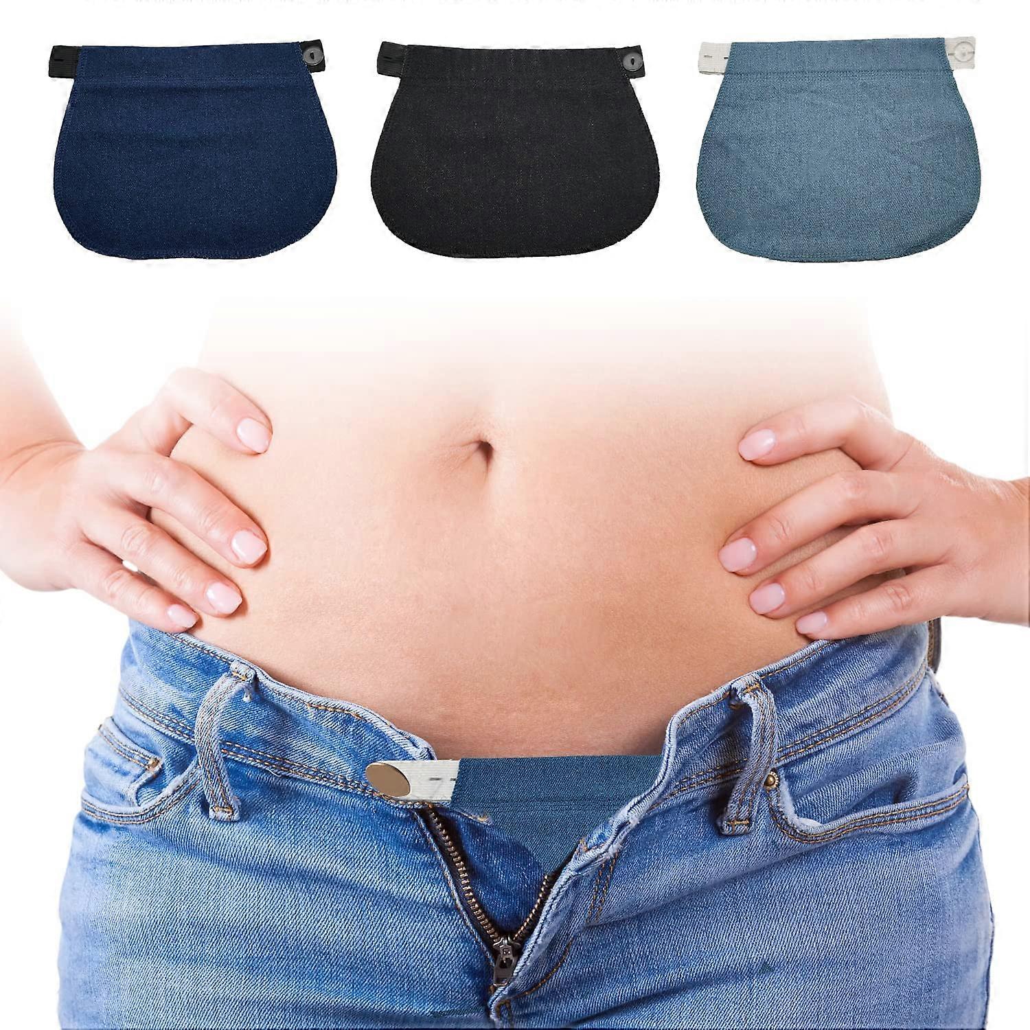 Adjustable extension belt elastic extension elastic pants extension belt for pregnant women 4-piece denim belt
