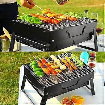 Foldable Portable BBQ Grill - Compact Charcoal Stove For Camping, Picnics, Tailgating, 13.8x10.6x7.9 Inches - View #8