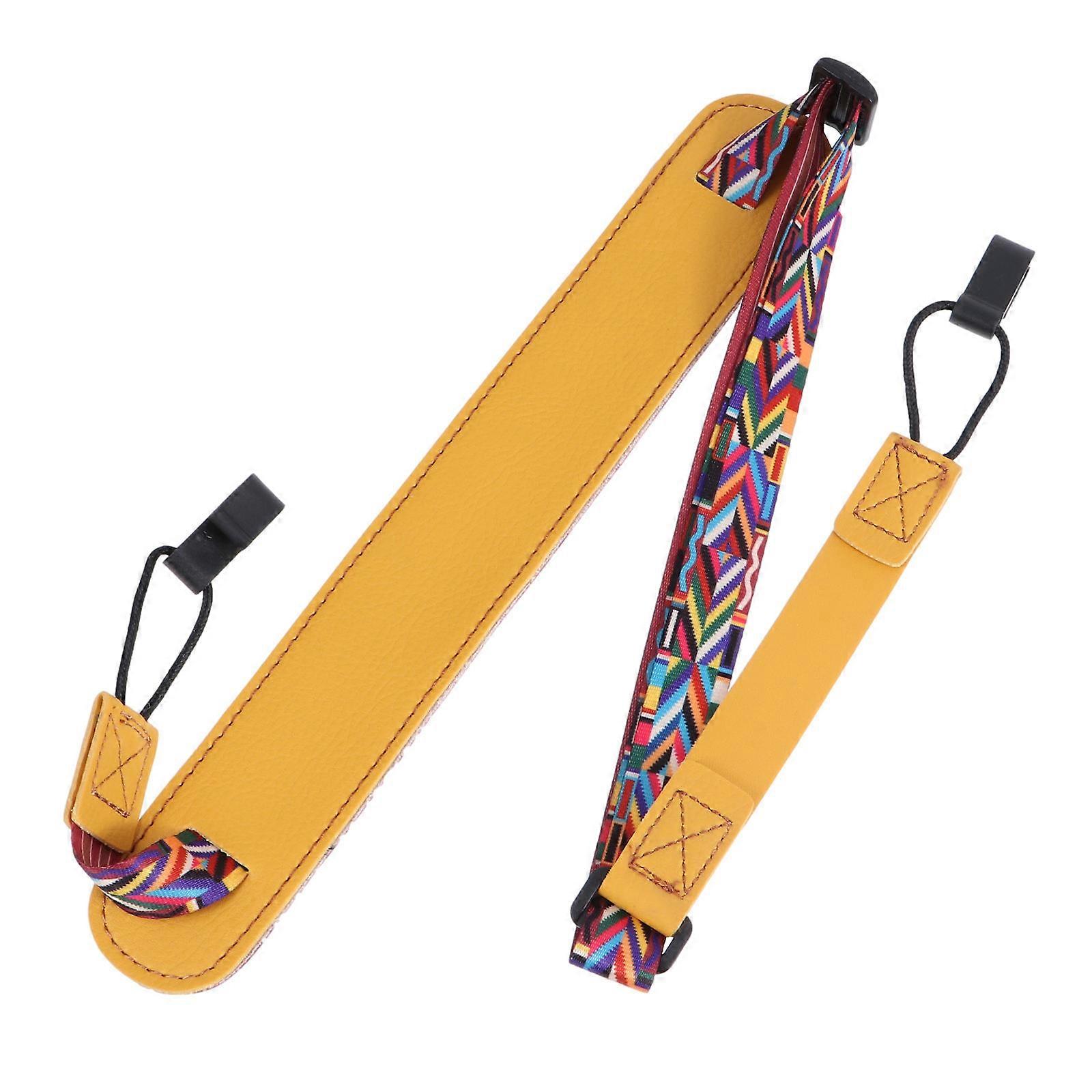 Adjustable Ukulele Strap No Drill Double Shoulder PU Design for Musicians Guitarists Performance