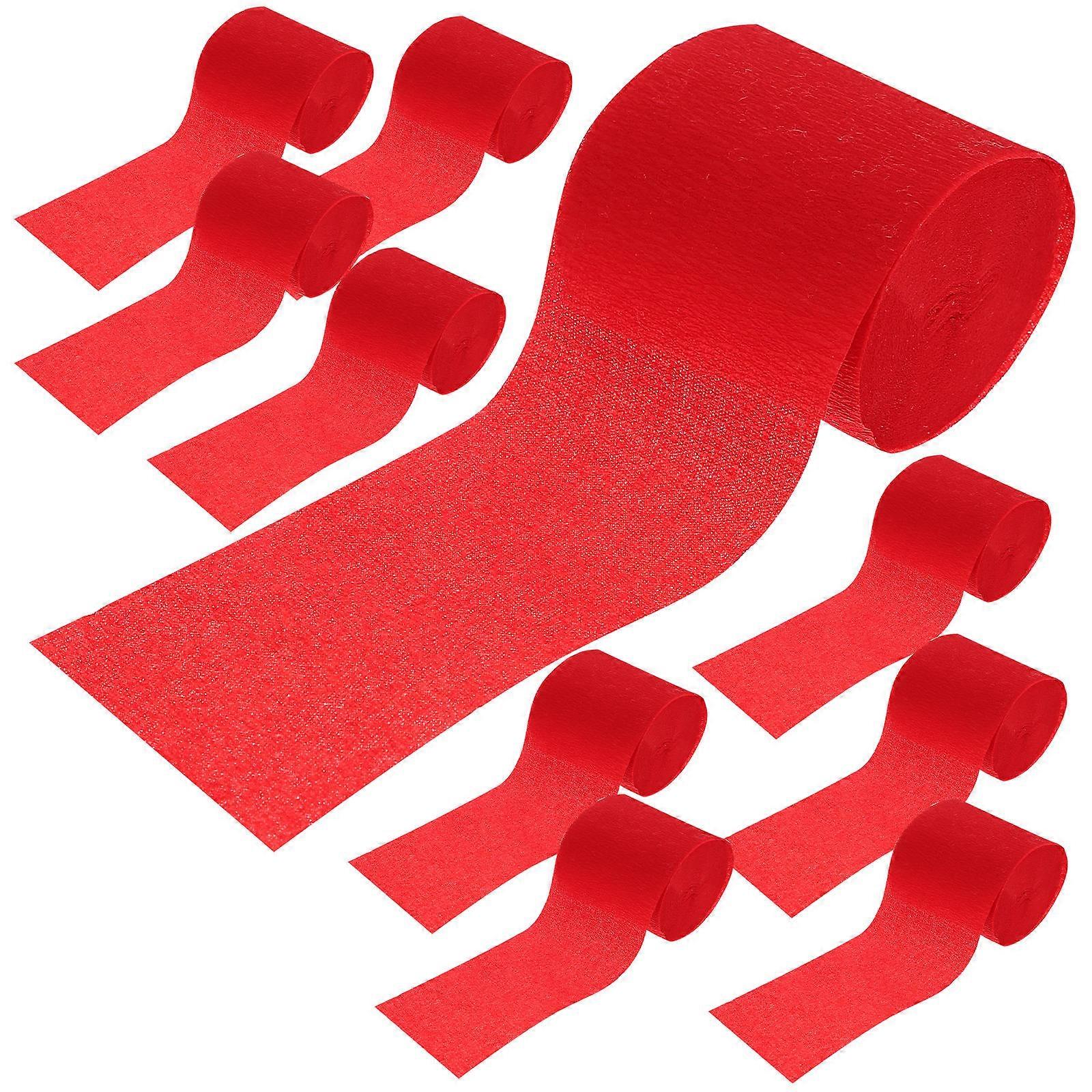 Paper Streamer Crepe Paper Streamers for Party Wedding Birthday Festivals Theme Parties 10m x 4.5cm Roll 10 Rolls