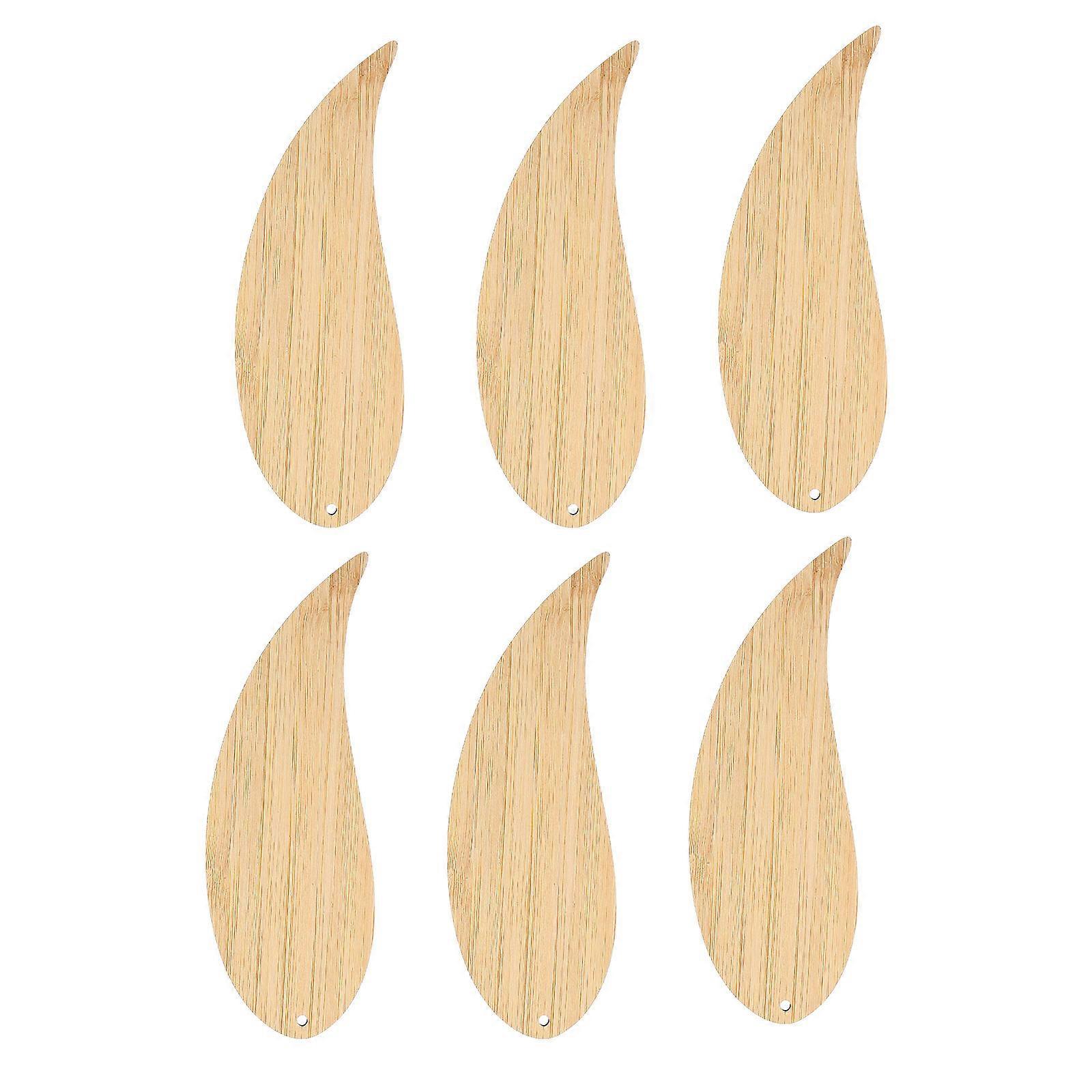 Khaki DIY Blank Bamboo Bookmarks for Decoration Use Double Sided 0.2cm Thickness