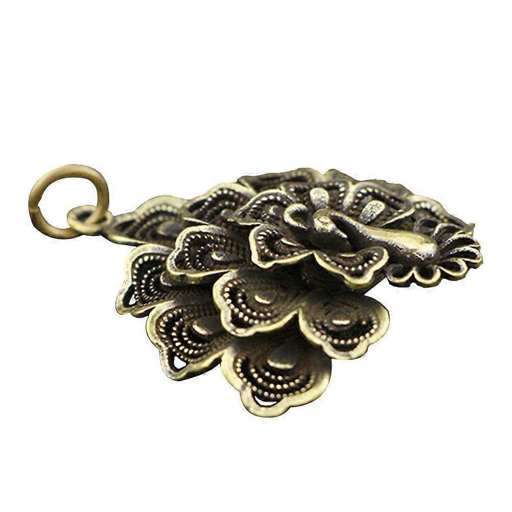 Attachable Key Pendant Tail Spread Shape Metal Decorative Key Pendant 1Pc