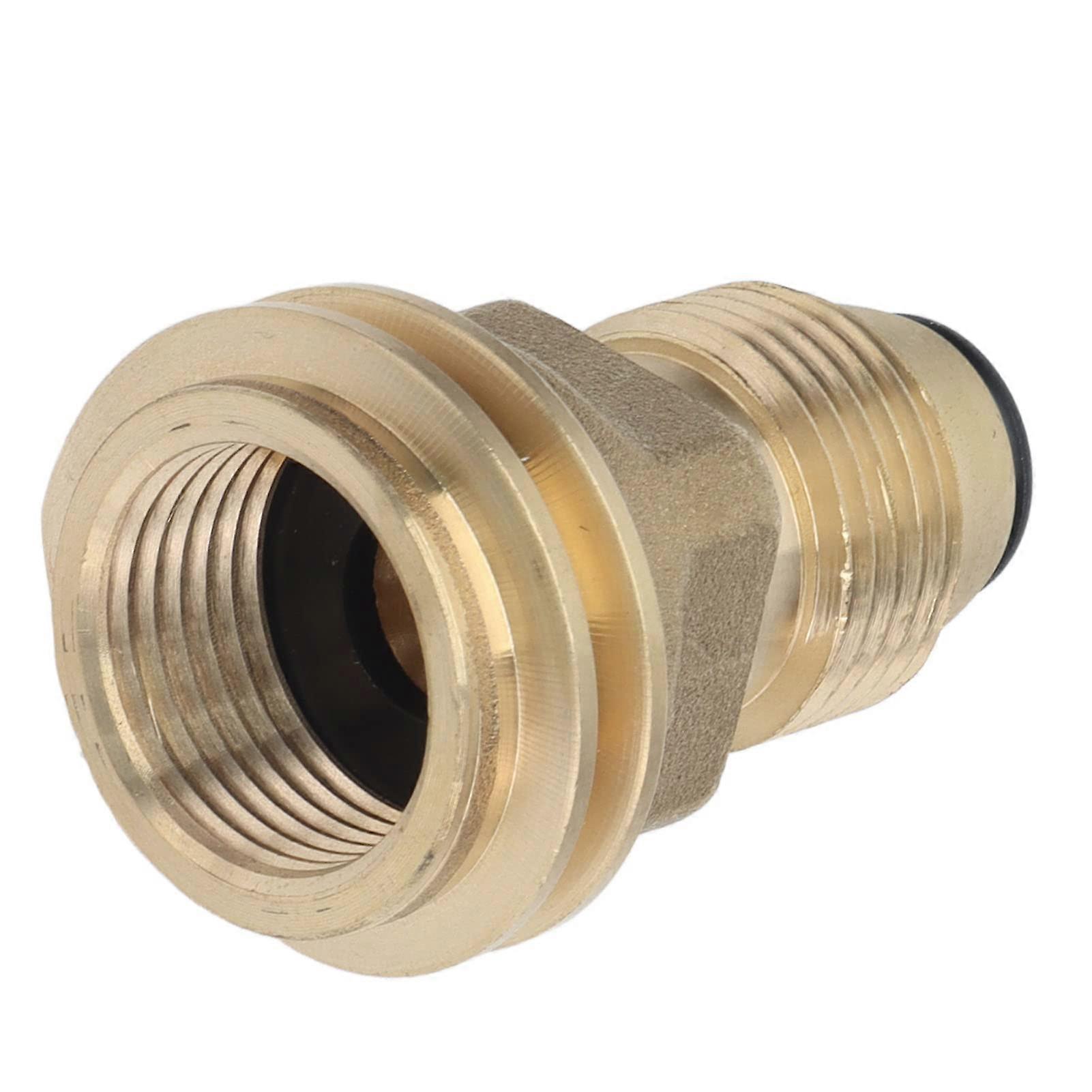 Brass Gas Cylinder Adapter for Camping and Barbecue, G1/2 Thread, Quick Installation, Lightweight, Airtight Connection