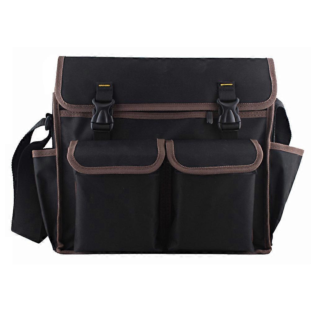 Large Tool Bag Organizer Durability For Home Repairs Rectangular Shape Black 1Pack