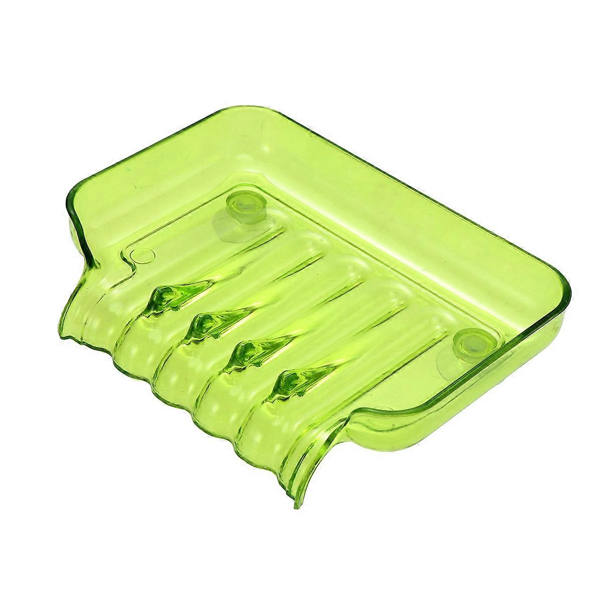 Clear Suction Cup Soap Dish for Bathroom   Space Saving Sponge Holder with Drainage Design, Easy Installation on Smooth Surfaces