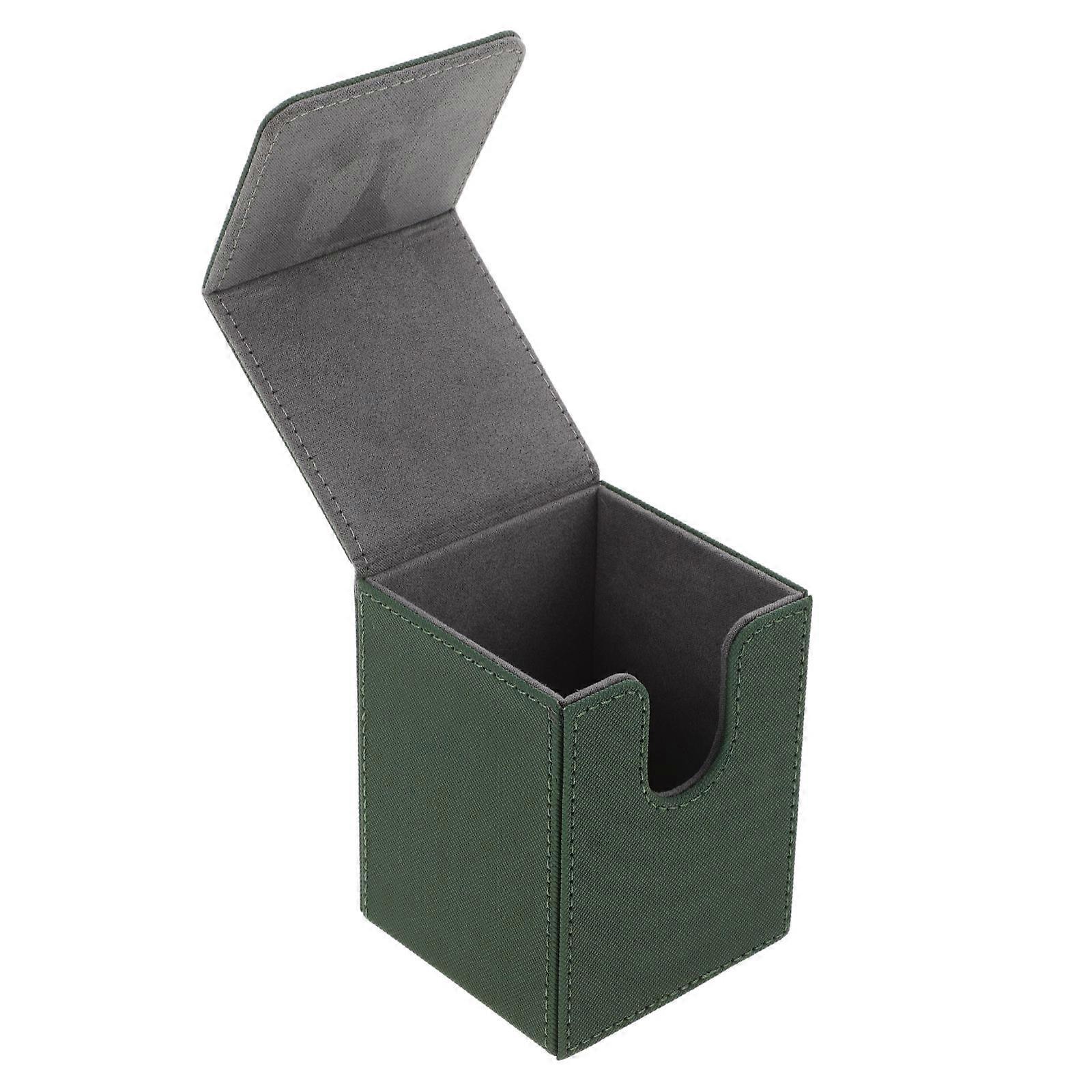 Card Folders Pu Decks Case Magnetic Closure Portable Storage Holder For Home Use 1Pack