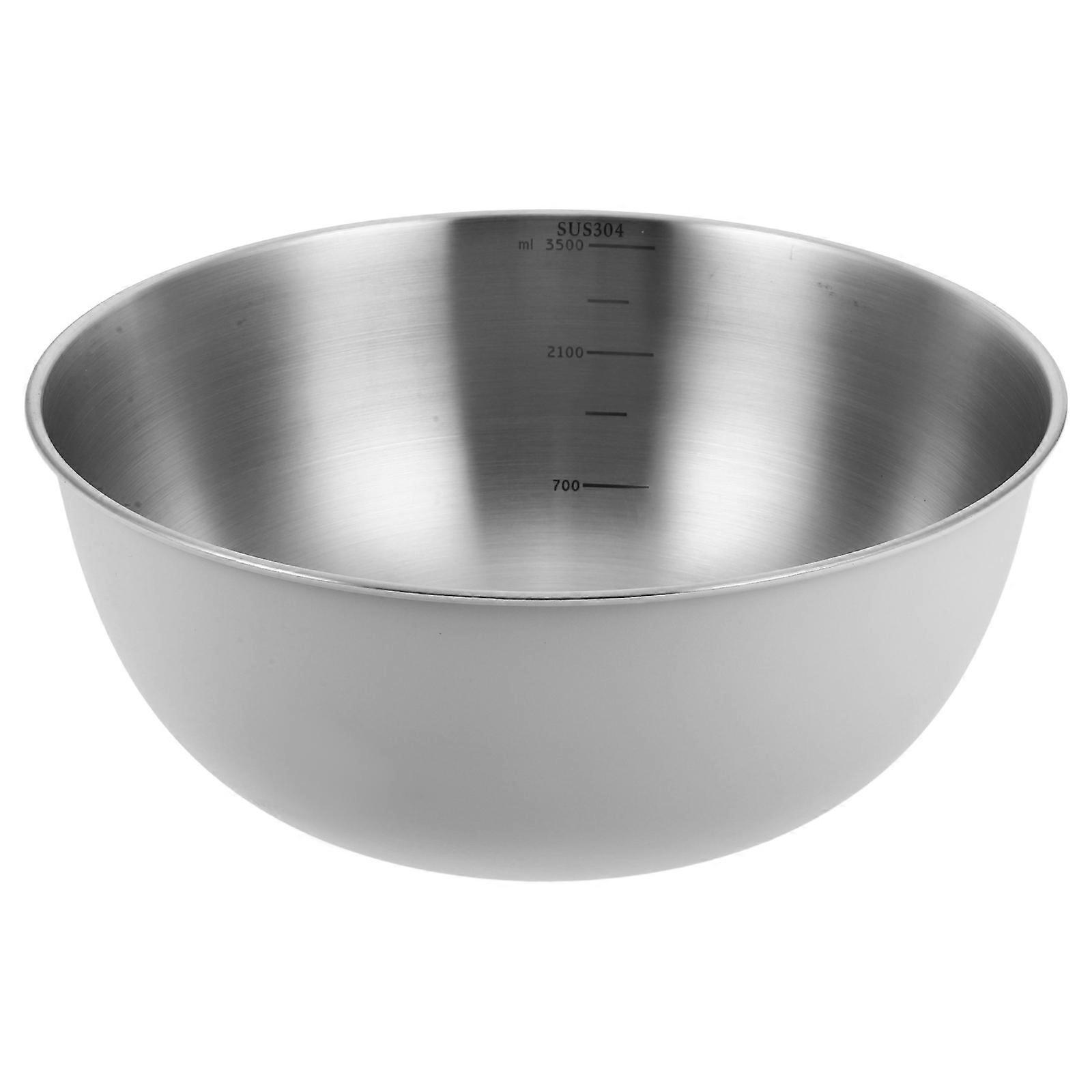 Kitchen Baking Bowls Large Soup Bowl Metal Basin for Dough Kneading Salad Mixing 26.00X26.00X11.00CM 1Set