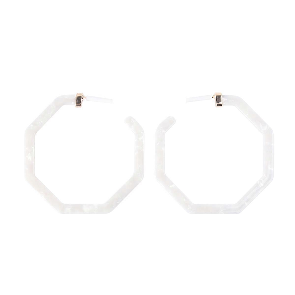 Round Acrylic Earrings Elegant Style Alloy Material Leopard Print Drop Earrings Daily Use 1Pair