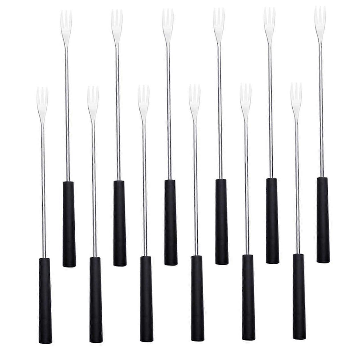Chocolate Fondue Forks Set Stainless Steel Fondue Forks for Roasting Marshmallows and Fruits