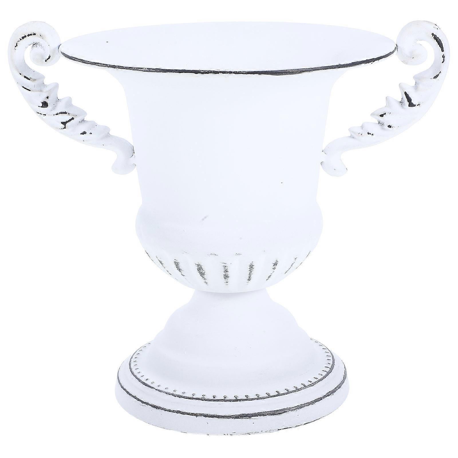 Flower Vase Elegant European Design Home Decor Table Decoration Silver 27.00X23.80X20.40CM 1Pack