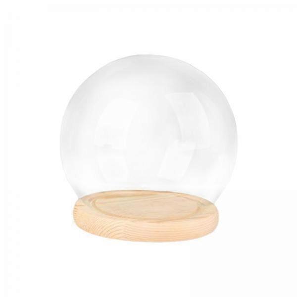 2ドームディスプレイスタンド、透明ガラスクローシュドーム装飾付き