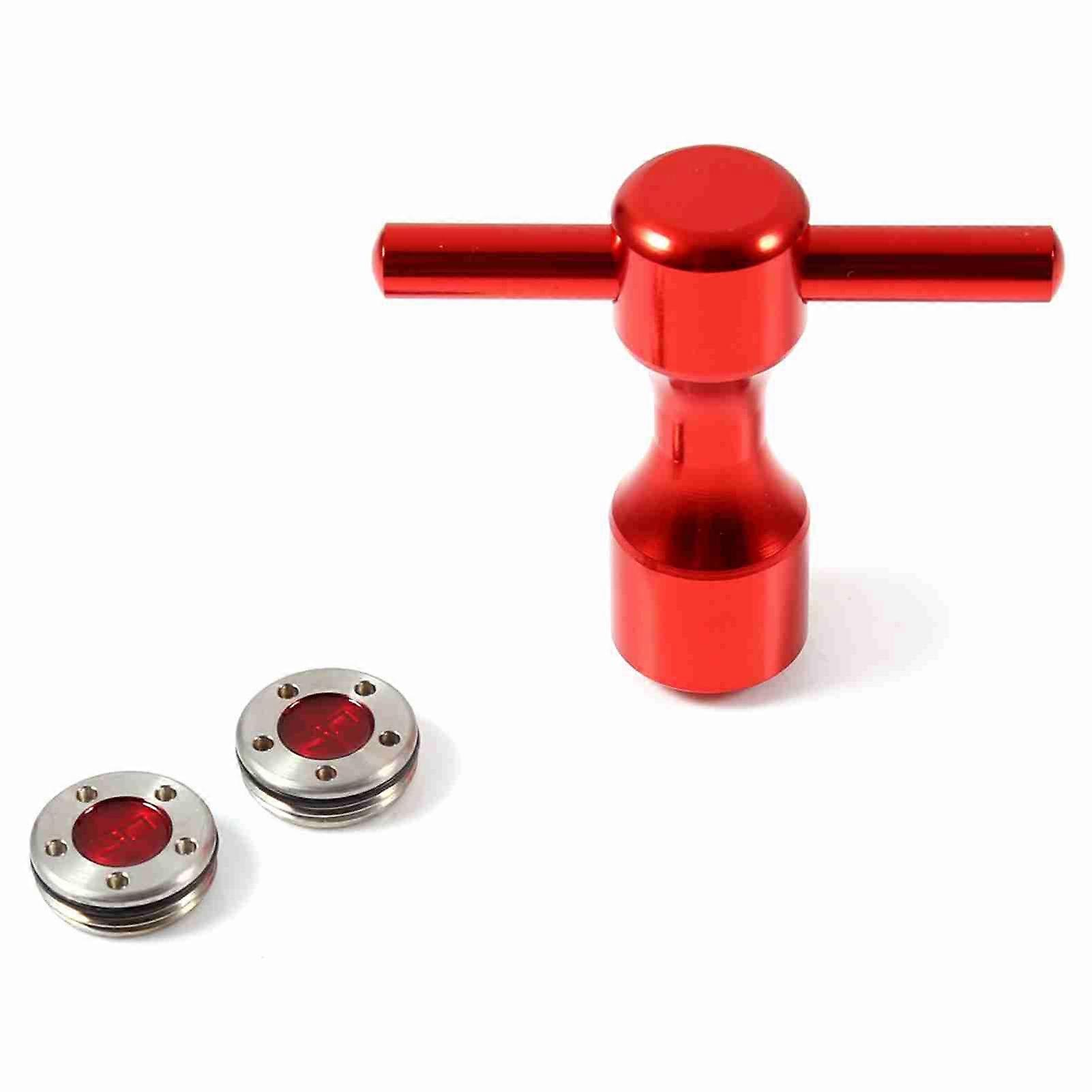 Set of 2 Red Golf Putter Weights and Wrench for Scotty Cameron Putters (30g)
