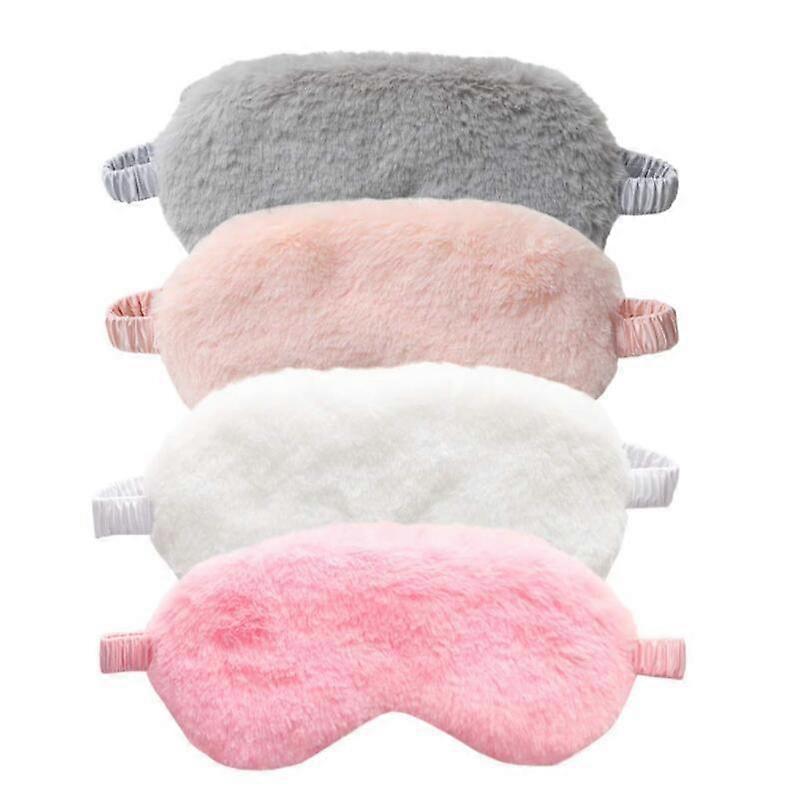 4 pcs soft plush eye masks for birthday party