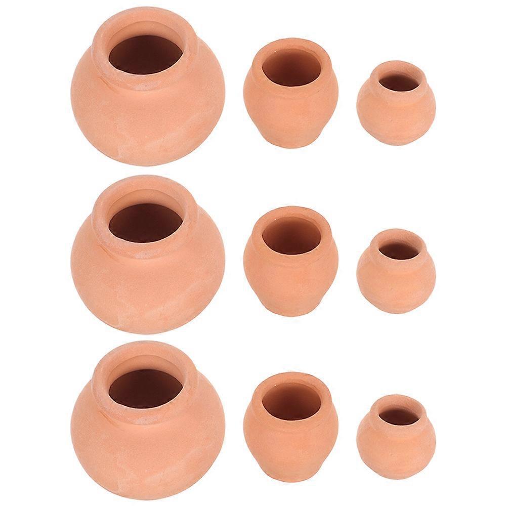 Plant Flowerpot For Garden Use Medium Size Beige Color Organizing Objects 9Pcs