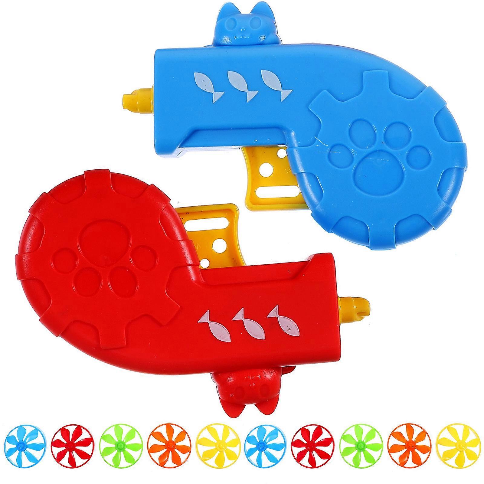 Flying Disc Saucer Launcher for Cats ABS Material Assorted Color 2pcs Interactive Pet Toys