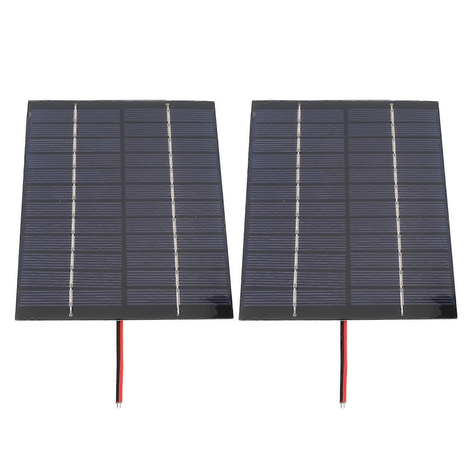 Set of 2 solar panels 2 W 12 V 110 x 136 mm in polycrystalline silicon with charger and electronic cable