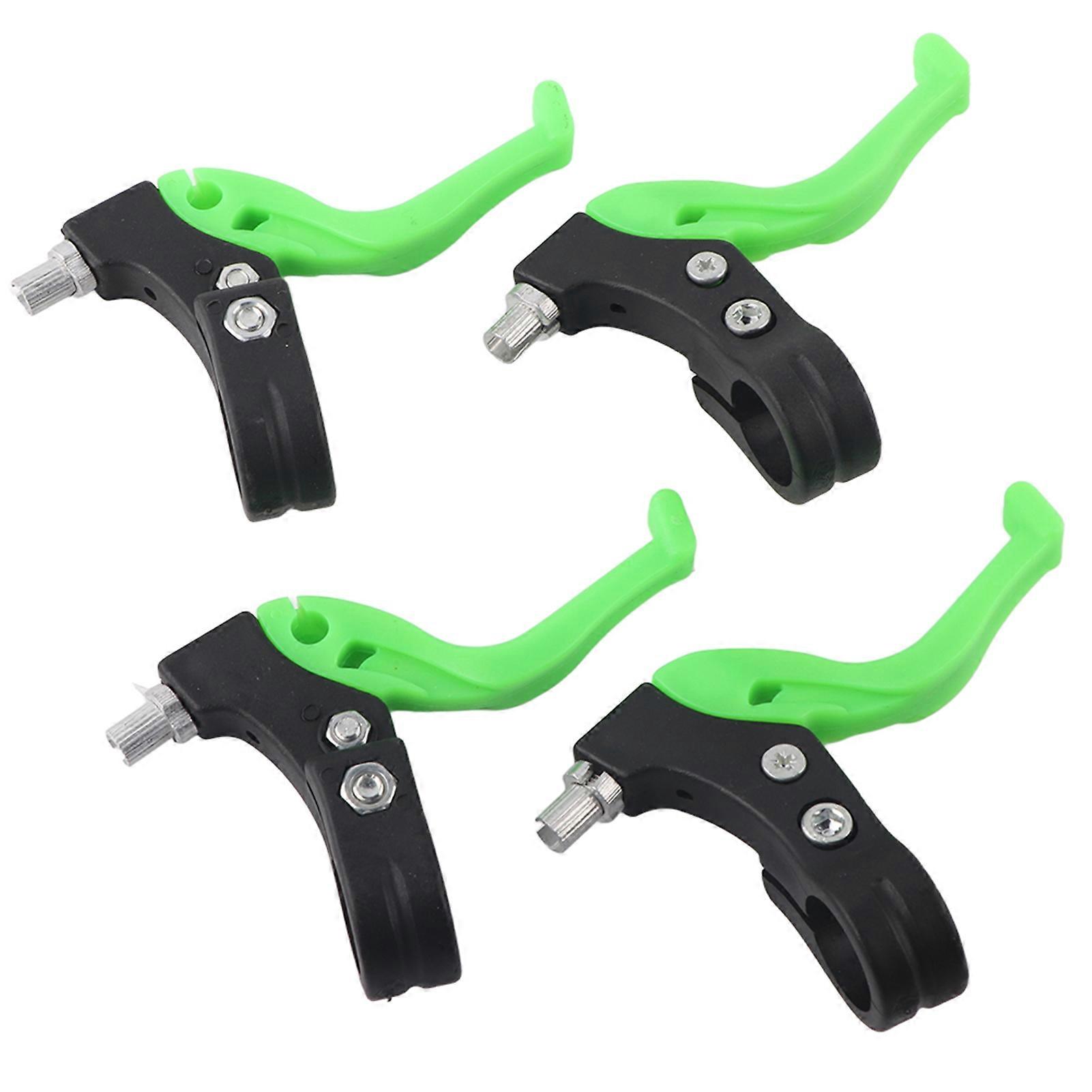 Children Bicycle Brake Levers Ergonomic Adjutable Handle for 22.2mm/0.9in Handlebar Diameter Black Green