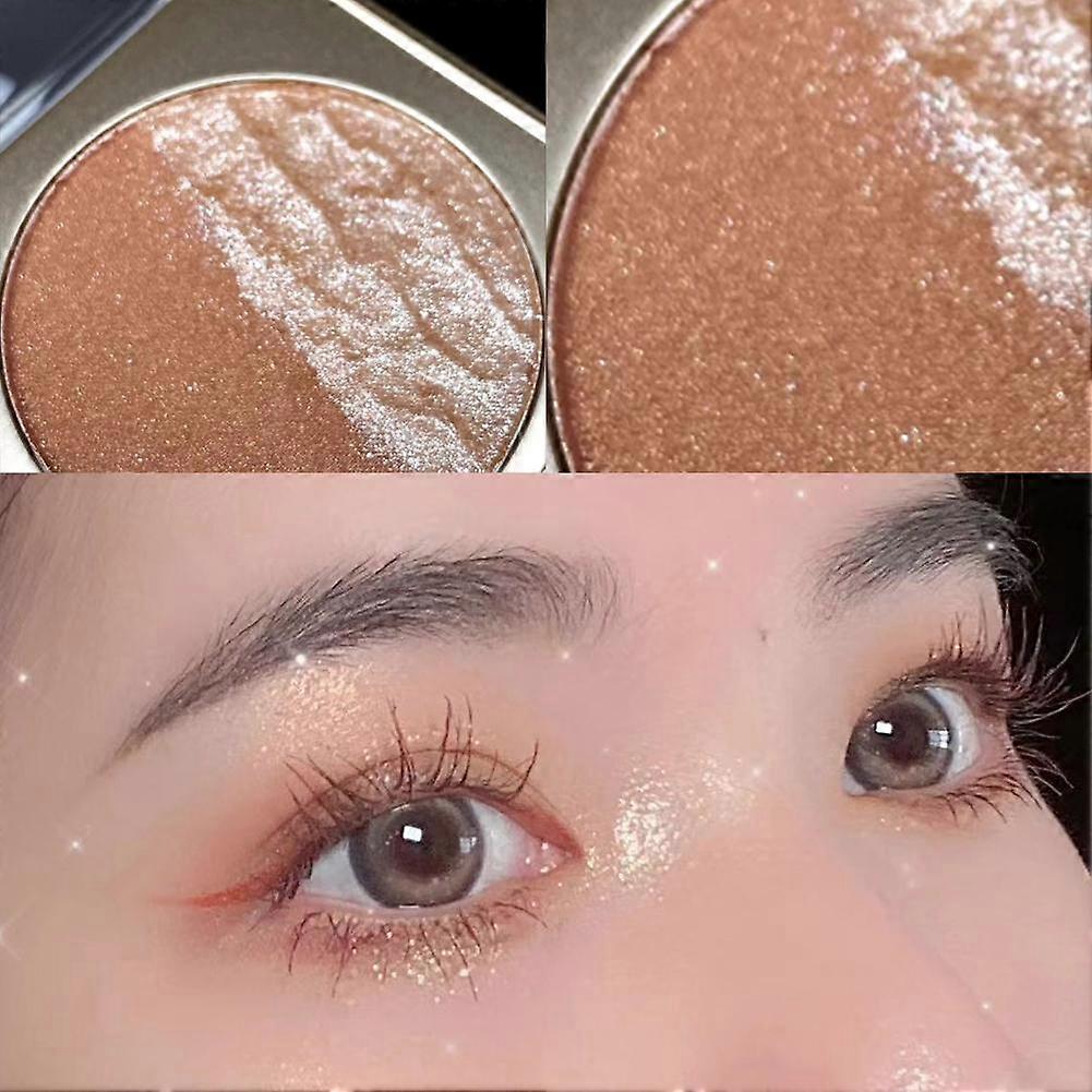 Tofarget highlighter for 3D-lysende sminke Myk Langvarig Ingen kake Byggbar For alle hudtoner