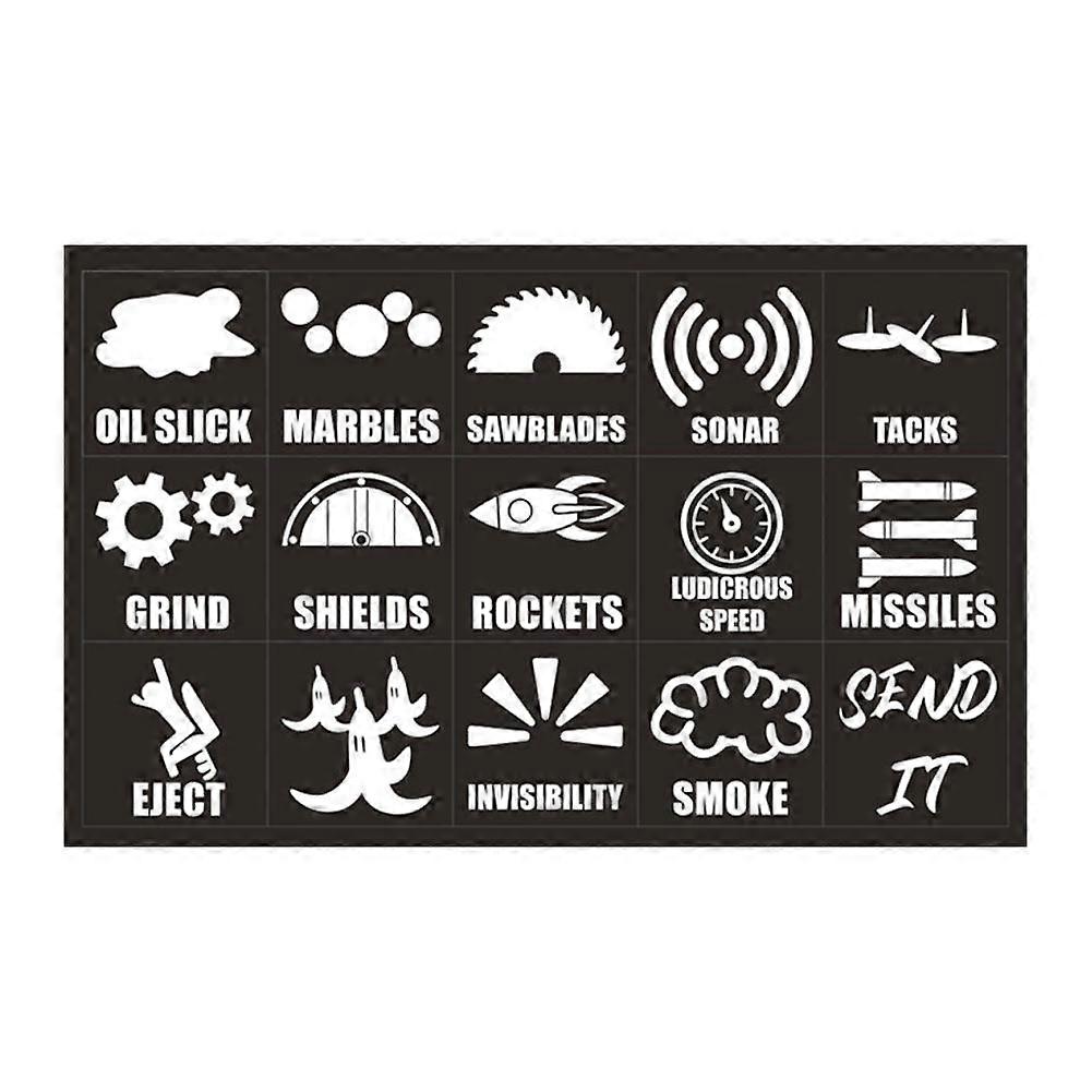 15 piezas Divertido botón del tablero del automóvil Interruptor de encendido y apagado Calcomanía Calcomanía Accesorios