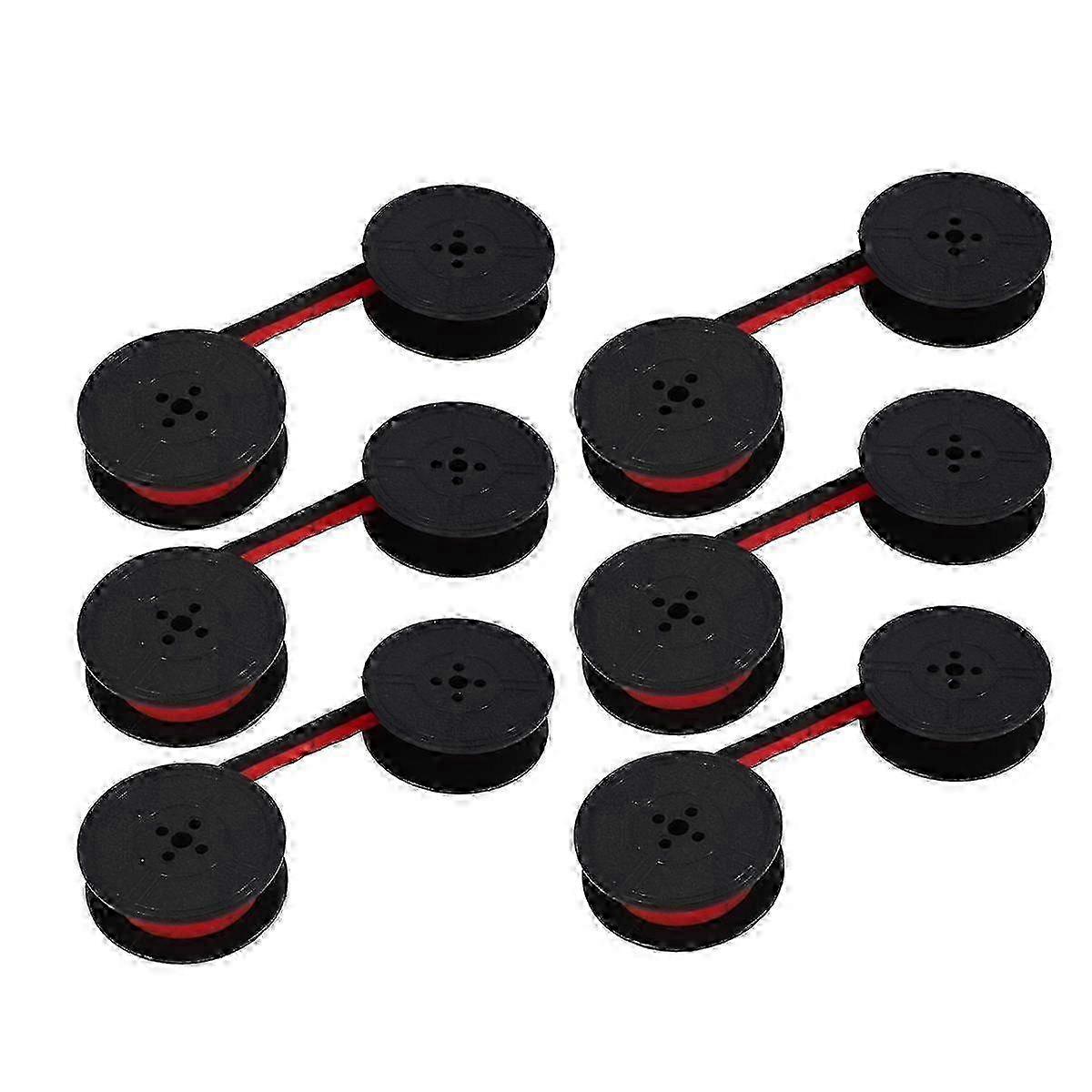 6Pack Twin Spool Typewriter Ribbon Red and Black Replacement Pack Compatible with Most Typewriters