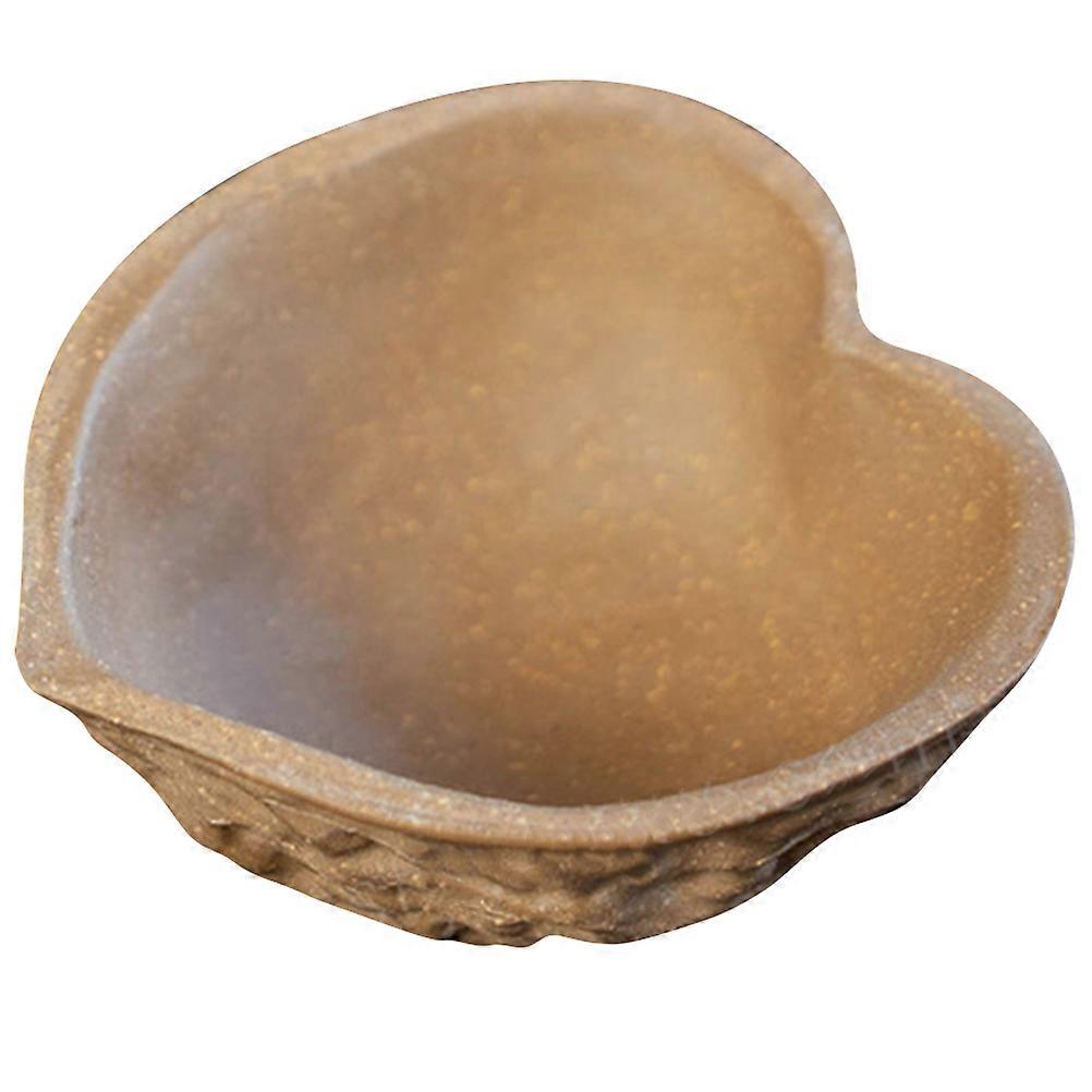 Tea Cup Ceramic Walnut Shape Purple Sands Easy to Clean Appearance Khaki 8.3x8.3cm 1Pack