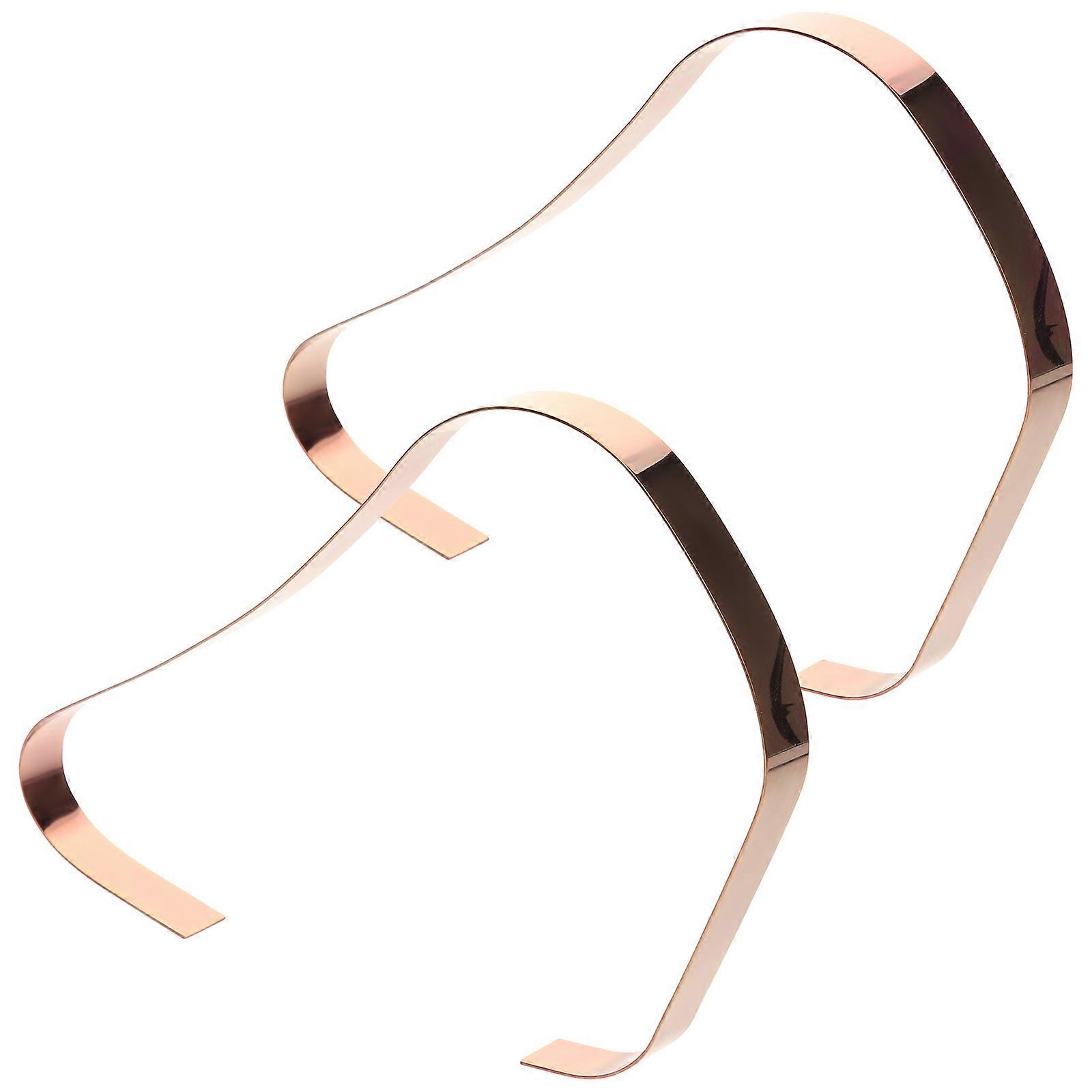 Stainless Steel Shoe Display Stand for Display 2Pcs Golden High Heels Support