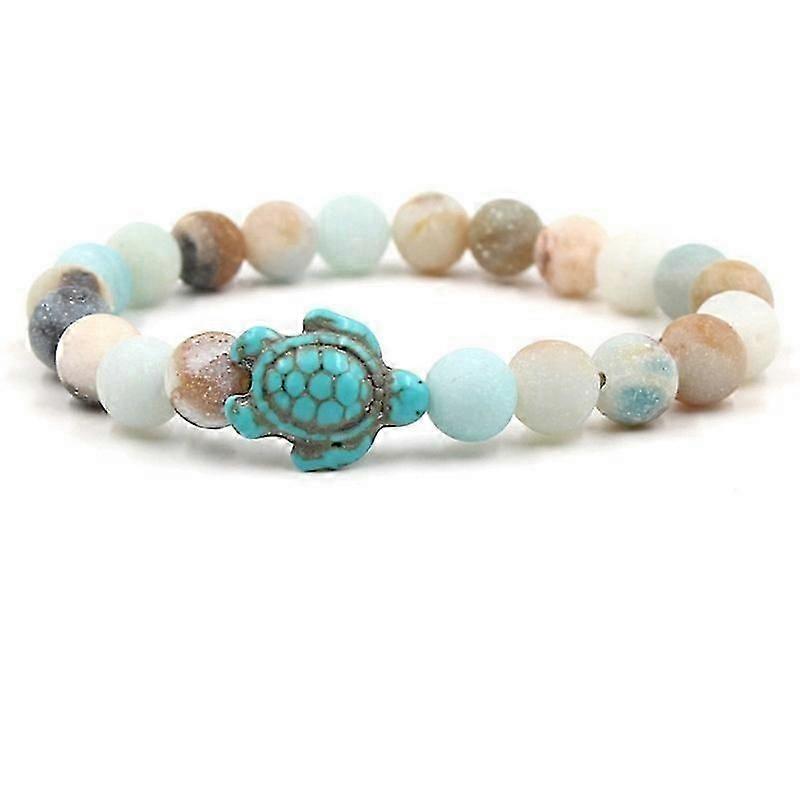 Sea Turtle Bracelet Elastic Support Sea Turtle Protection One Size For Men Women Stone