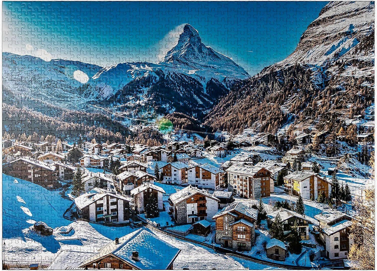 Zermatt & Matterhorn - منشار بانوراما ممتاز 1000 قطعة نمط اللغز 588