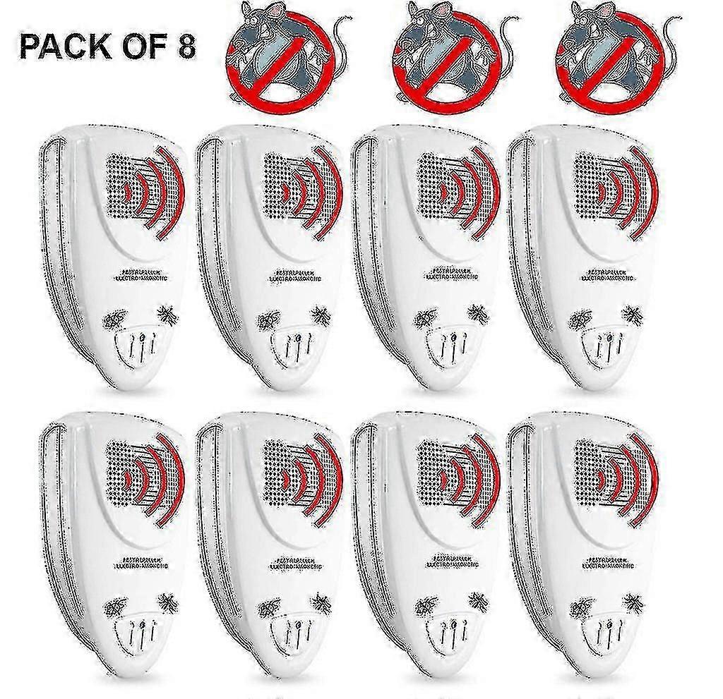 Ultraschall-Ratten-Repeller-Pack mit 8 - Ratten in 48 Stunden loswerden
