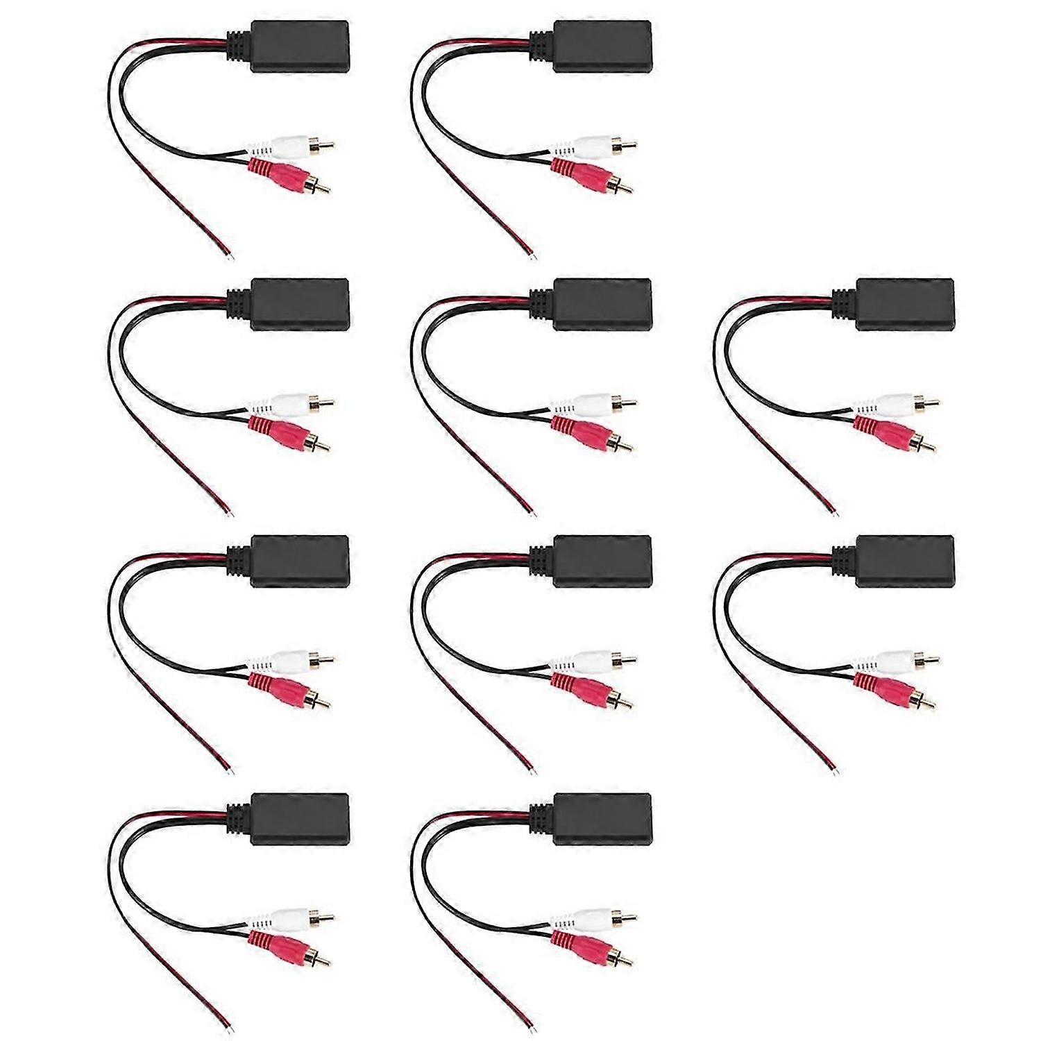 10Pcs Car Universal Wireless Bluetooth Module Music Adapter Rca Aux Audio Cable