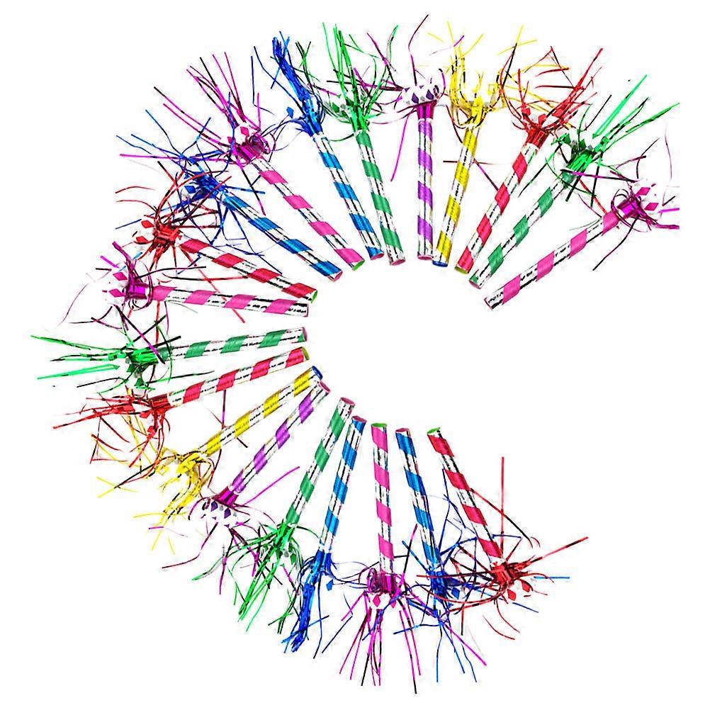 Funny Party Blowouts Noisemakers Whistles Assorted Color Tassel Design Cheering 20Pcs