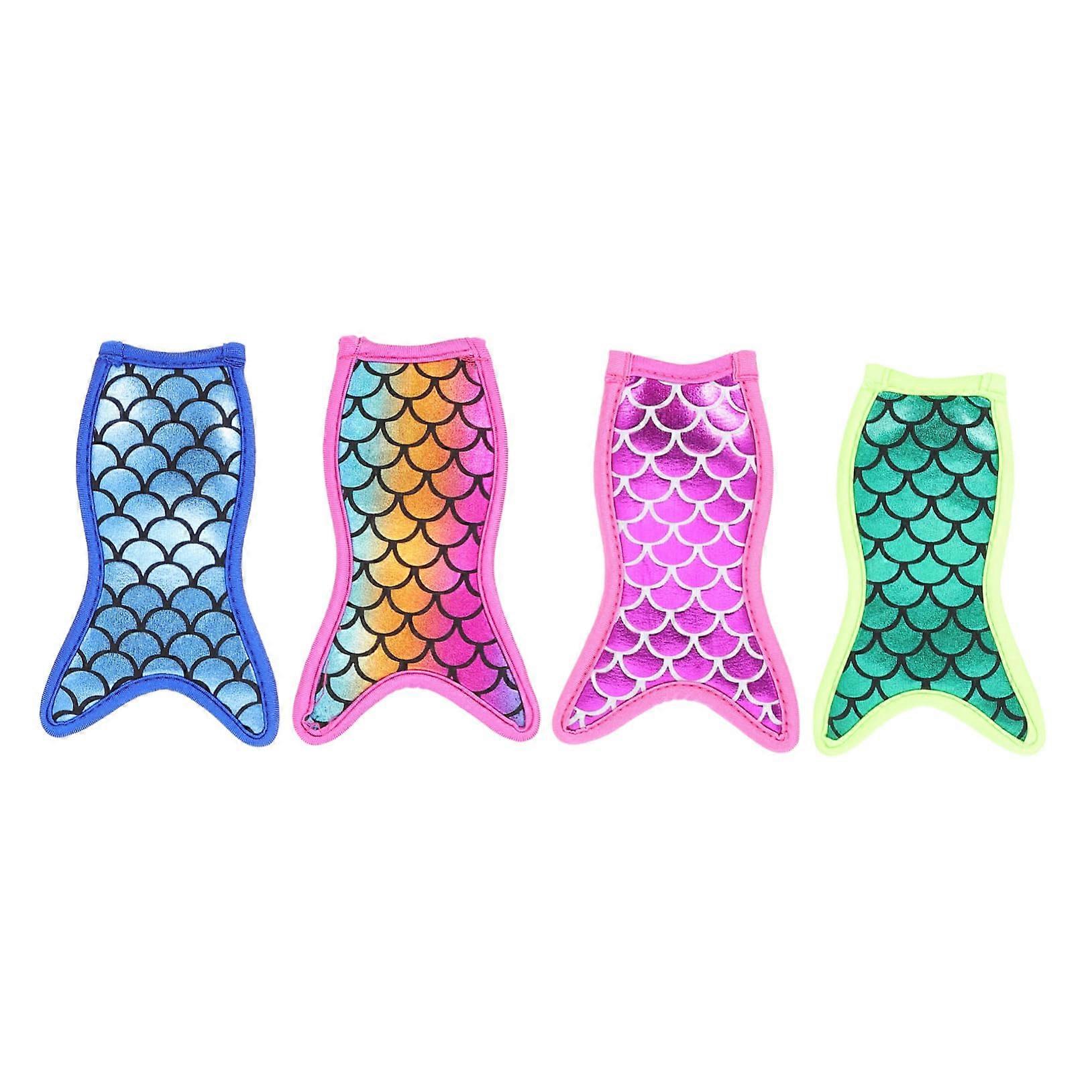 4in1 Ice Lolly Set, Insulated Ice Pop Sleeve, Ice Pop Holder, Freezer Popsicle Case