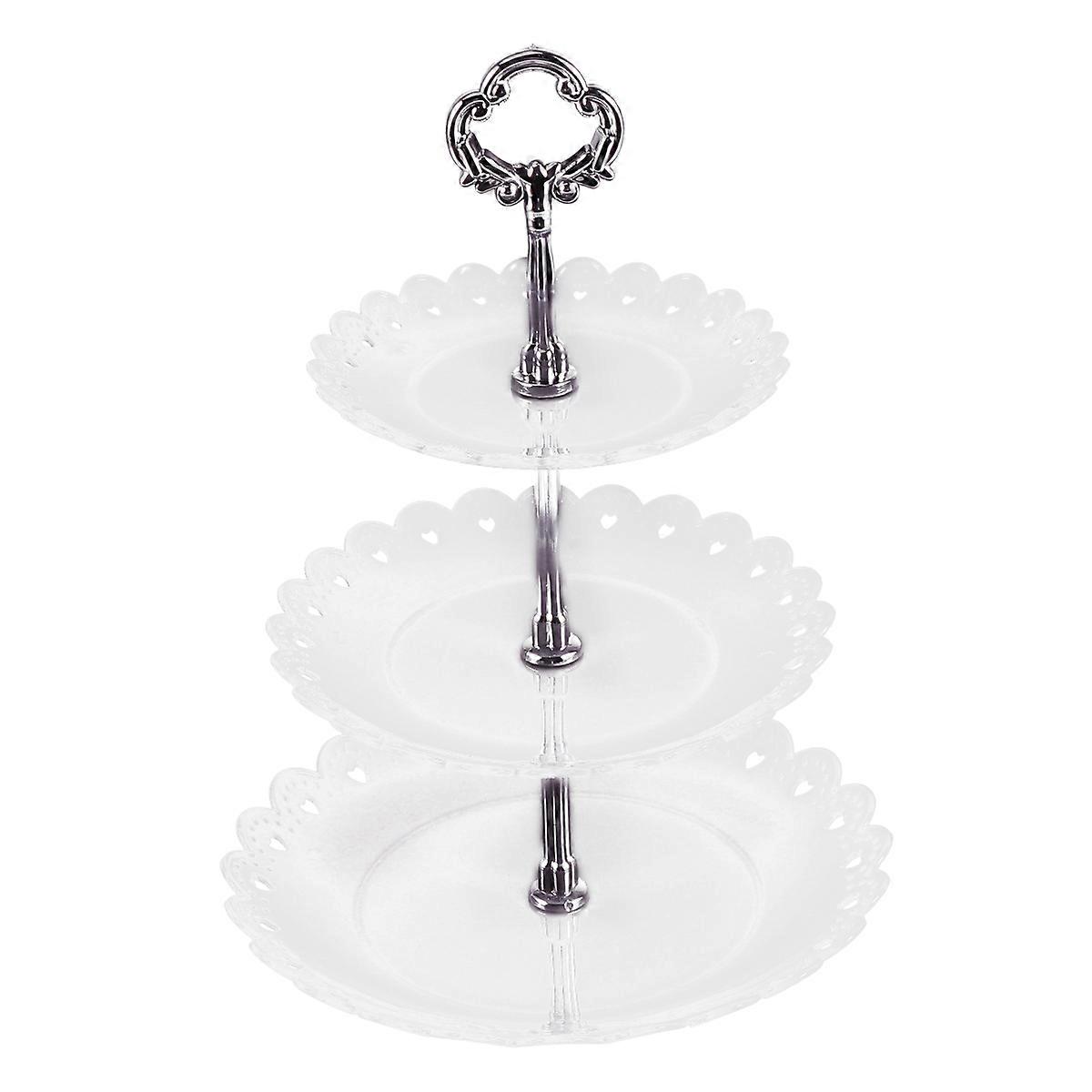 Elegant Design Cake Holder Stand For Bridal Shower And Thanksgiving 22.00X22.00X2.30CM PP Food Display 1 Set