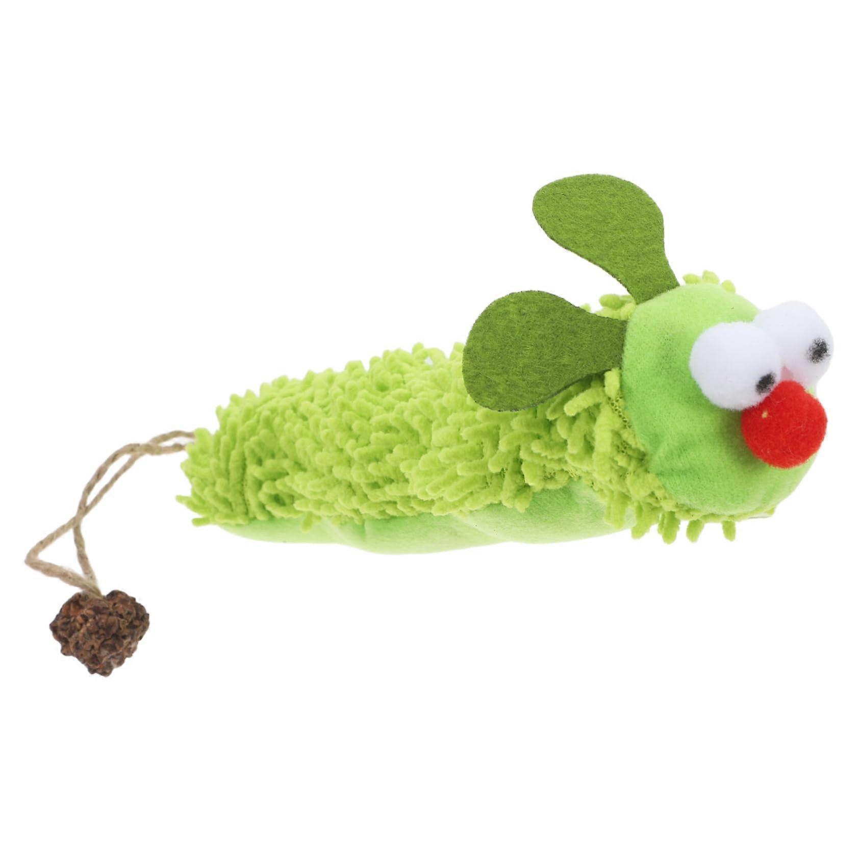 Plush Cat Toy with Catnip - Interactive Soft Fish Chew Toy for Cats - Light Green Plush Kittens Plaything