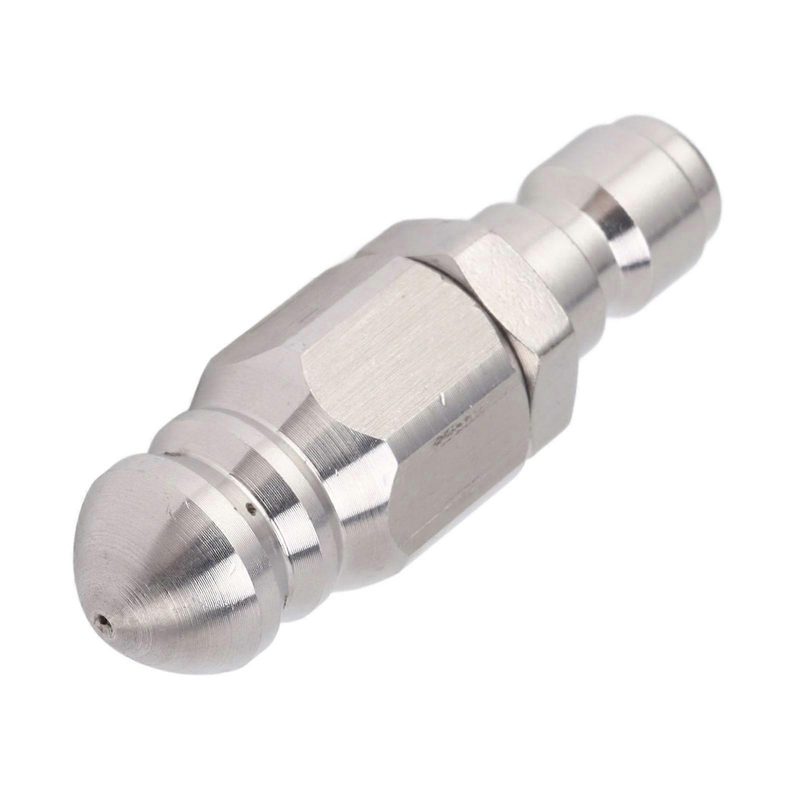 56MM Sewer Jet Nozzle 5000PSI 1 Front 6 Rear Stainless Steel Sewer Jet Nozzle for Pipe Unclogging Toilet Clog Remover 