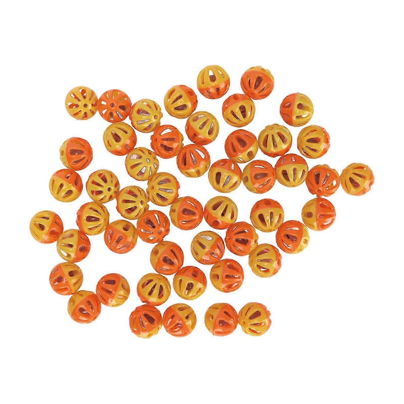 50pcs Interactive Plastic Pet Ball Toy with Bell for Kittens, Hamsters, and Chinchillas